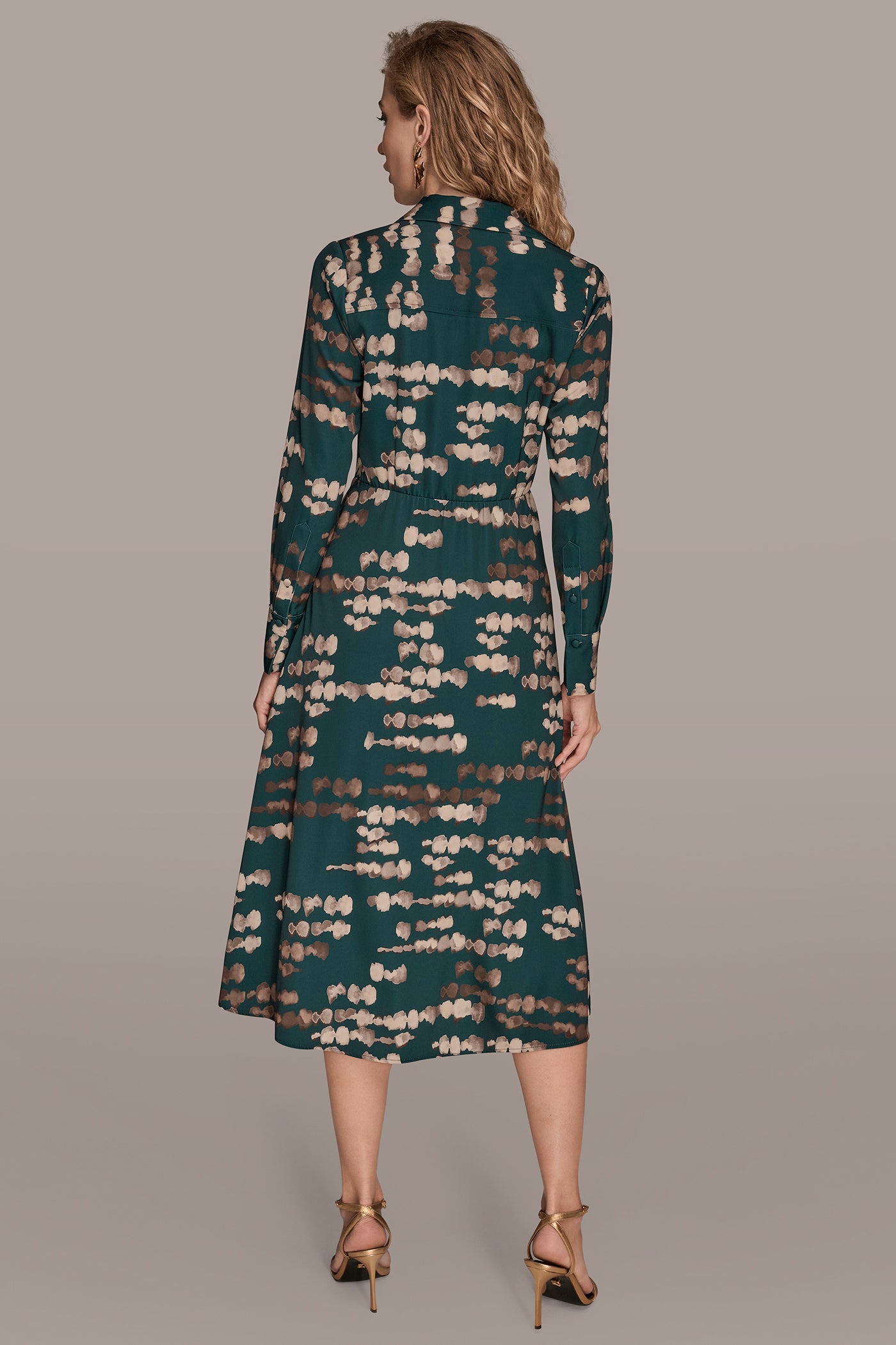 GATHERED MIDI SHIRT DRESS | View 2 | Office to Evening Dresses
