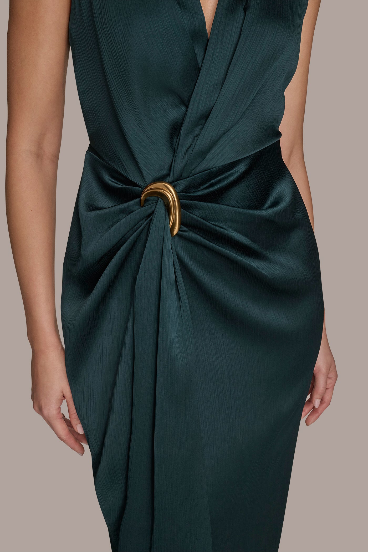 V-NECK MAXI WRAP DRESS VIEW 6 | Ball Gowns