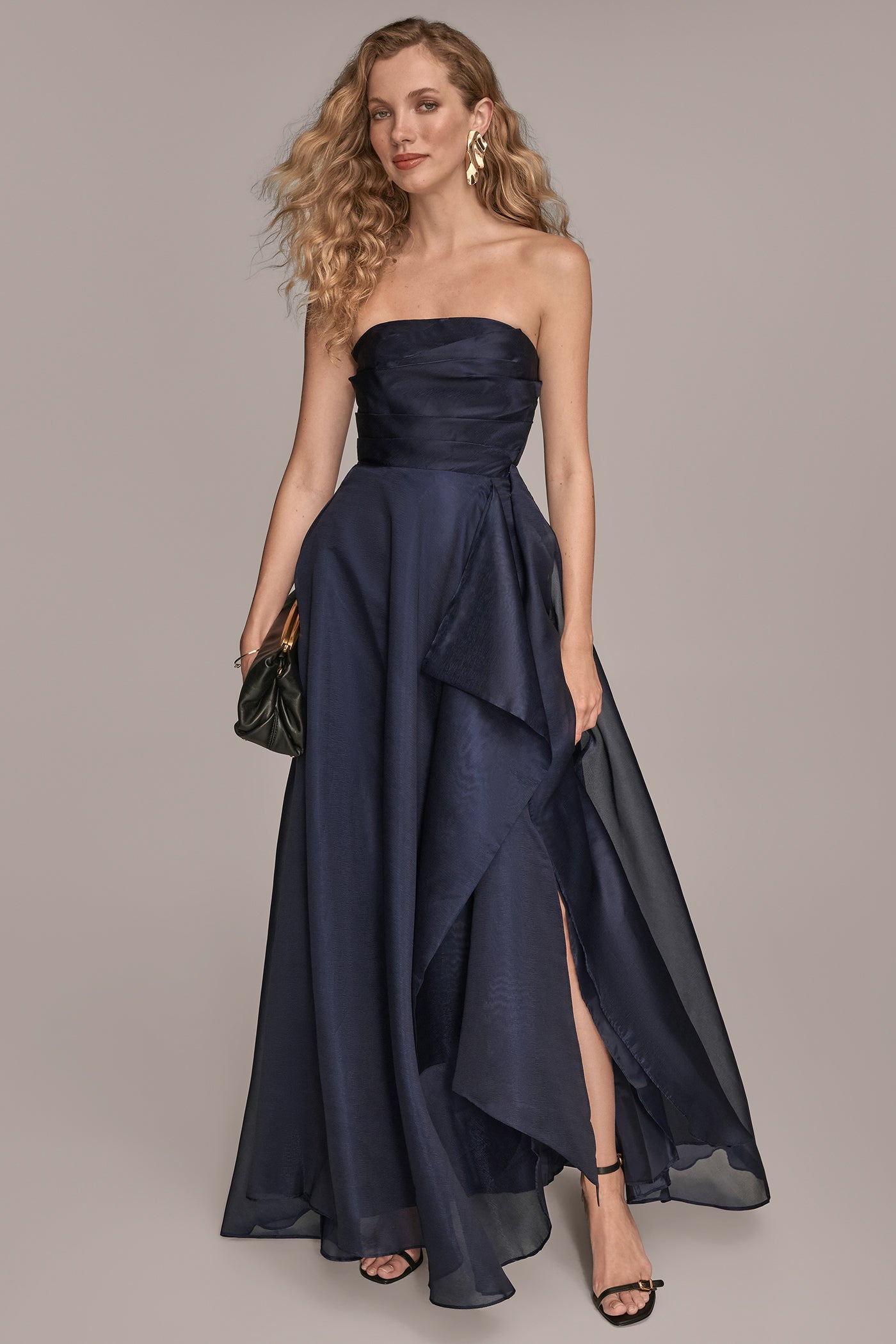 STRAPLESS CASCADING GOWN VIEW 7 | Ball Gowns