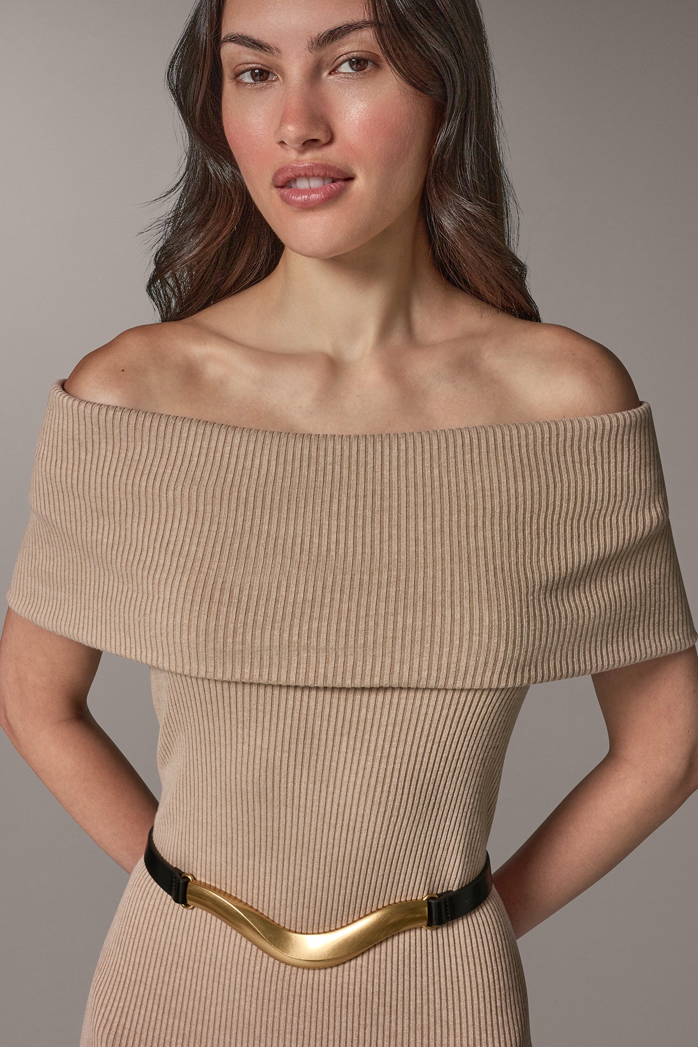 OFF THE SHOULDER MIDI SHEATH VIEW 3 | Pre-Fall Collection