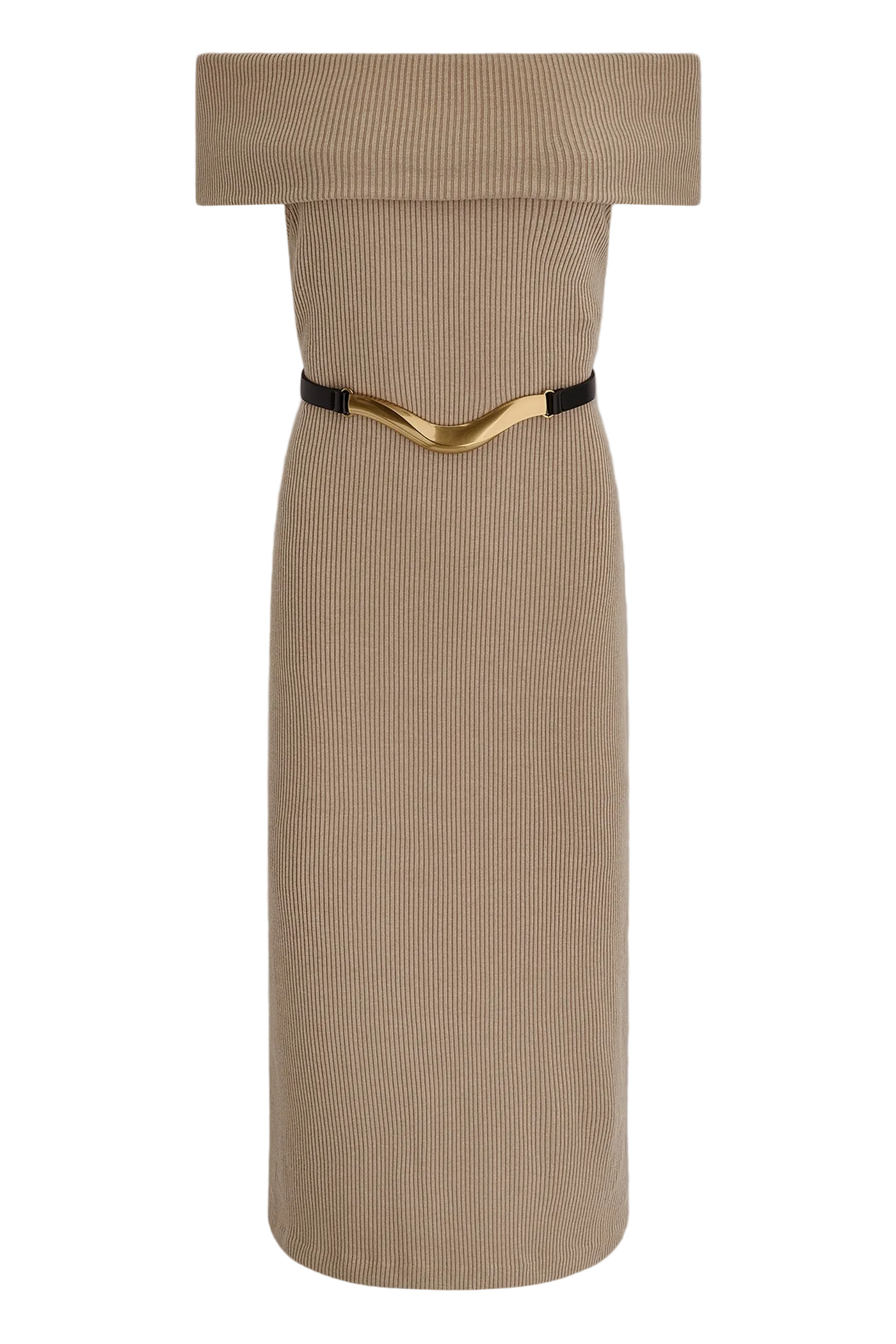 OFF THE SHOULDER MIDI SHEATH (alternate view)