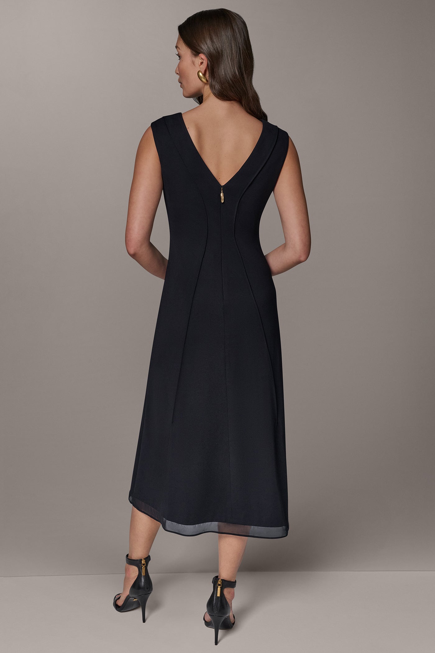 LAYERED MIDI A-LINE DRESS VIEW 3 | Pre-Fall Collection