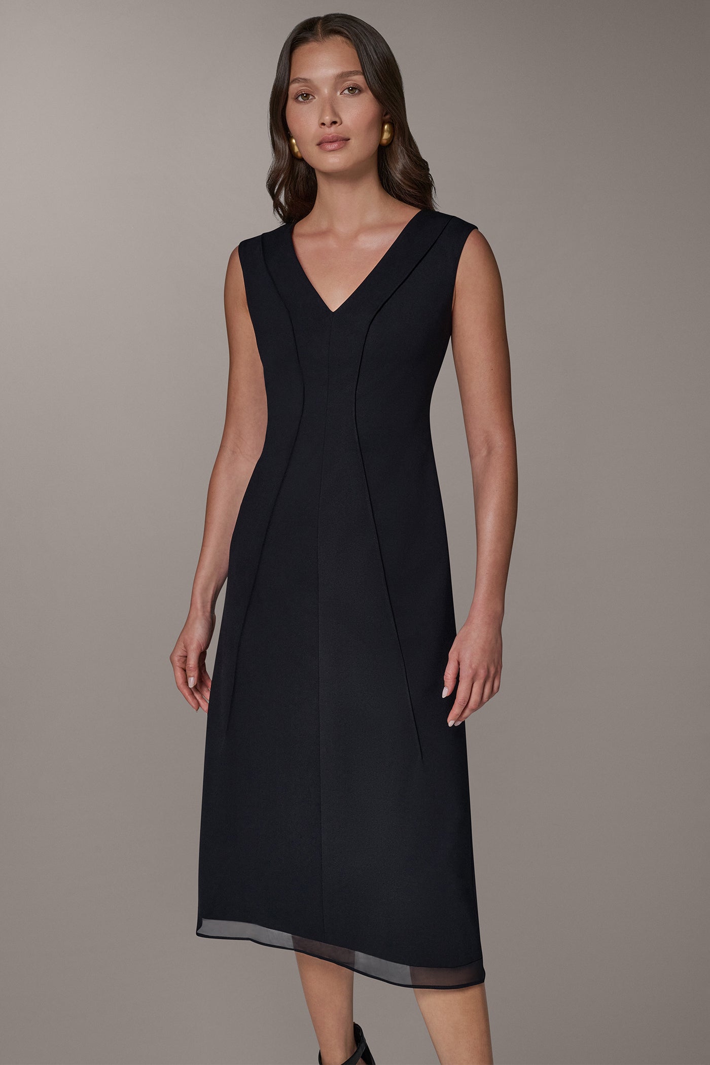 LAYERED MIDI A-LINE DRESS VIEW 8 | Pre-Fall Collection