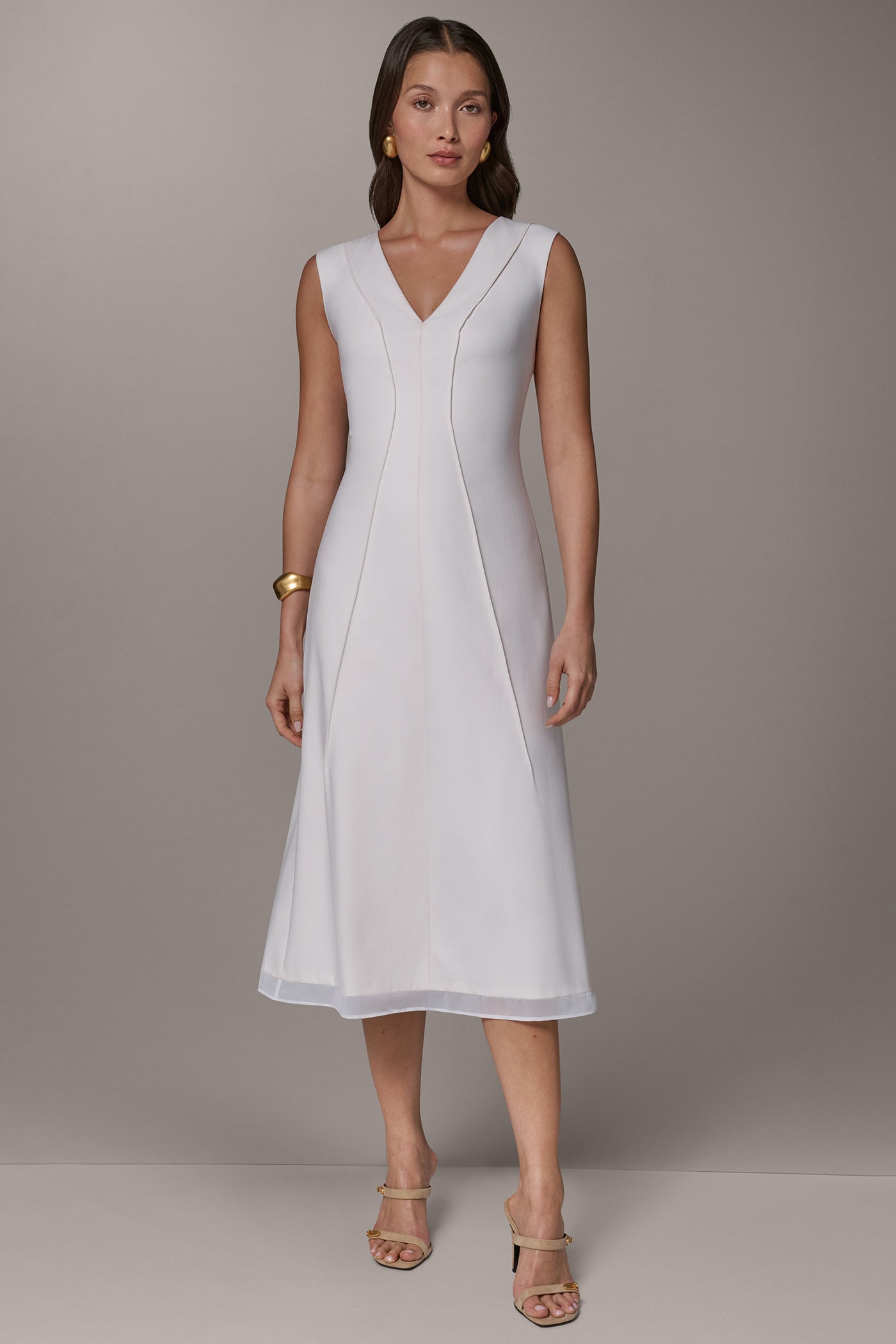 LAYERED MIDI A-LINE DRESS