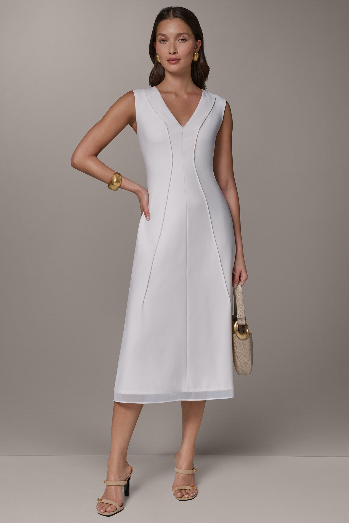 LAYERED MIDI A-LINE DRESS VIEW 8 | Pre-Fall Collection
