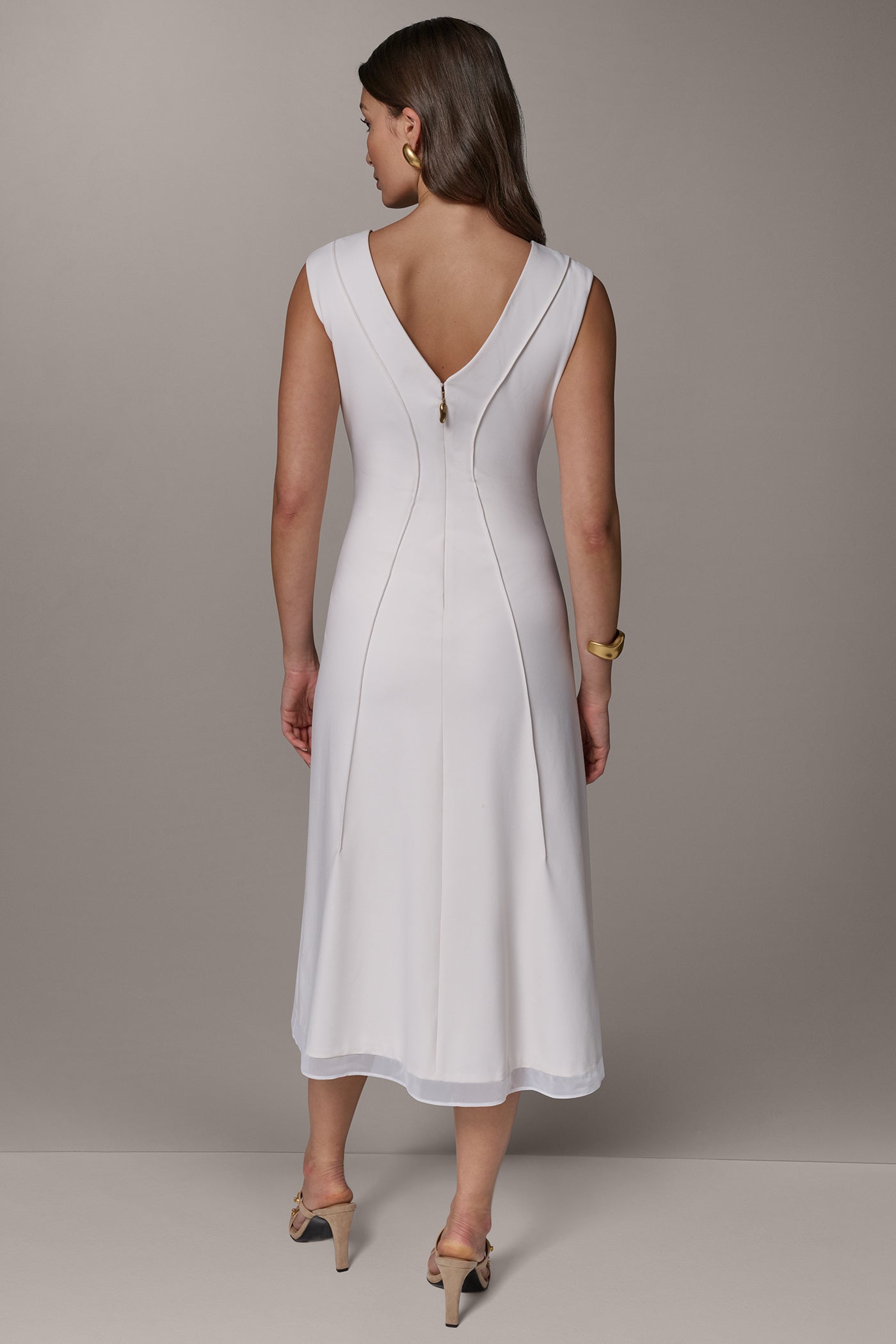 LAYERED MIDI A-LINE DRESS VIEW 3 | Pre-Fall Collection