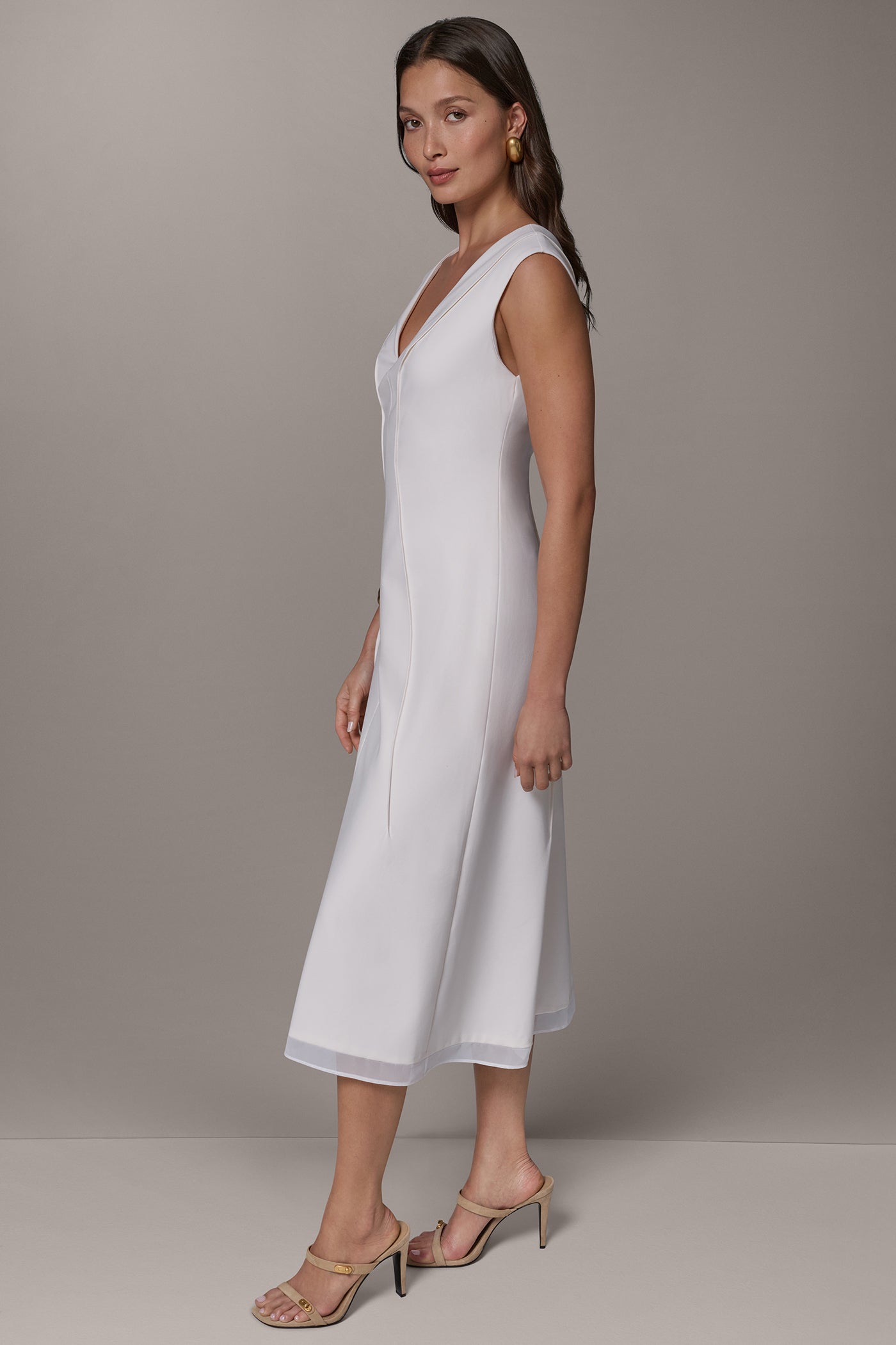 LAYERED MIDI A-LINE DRESS VIEW 5 | Pre-Fall Collection