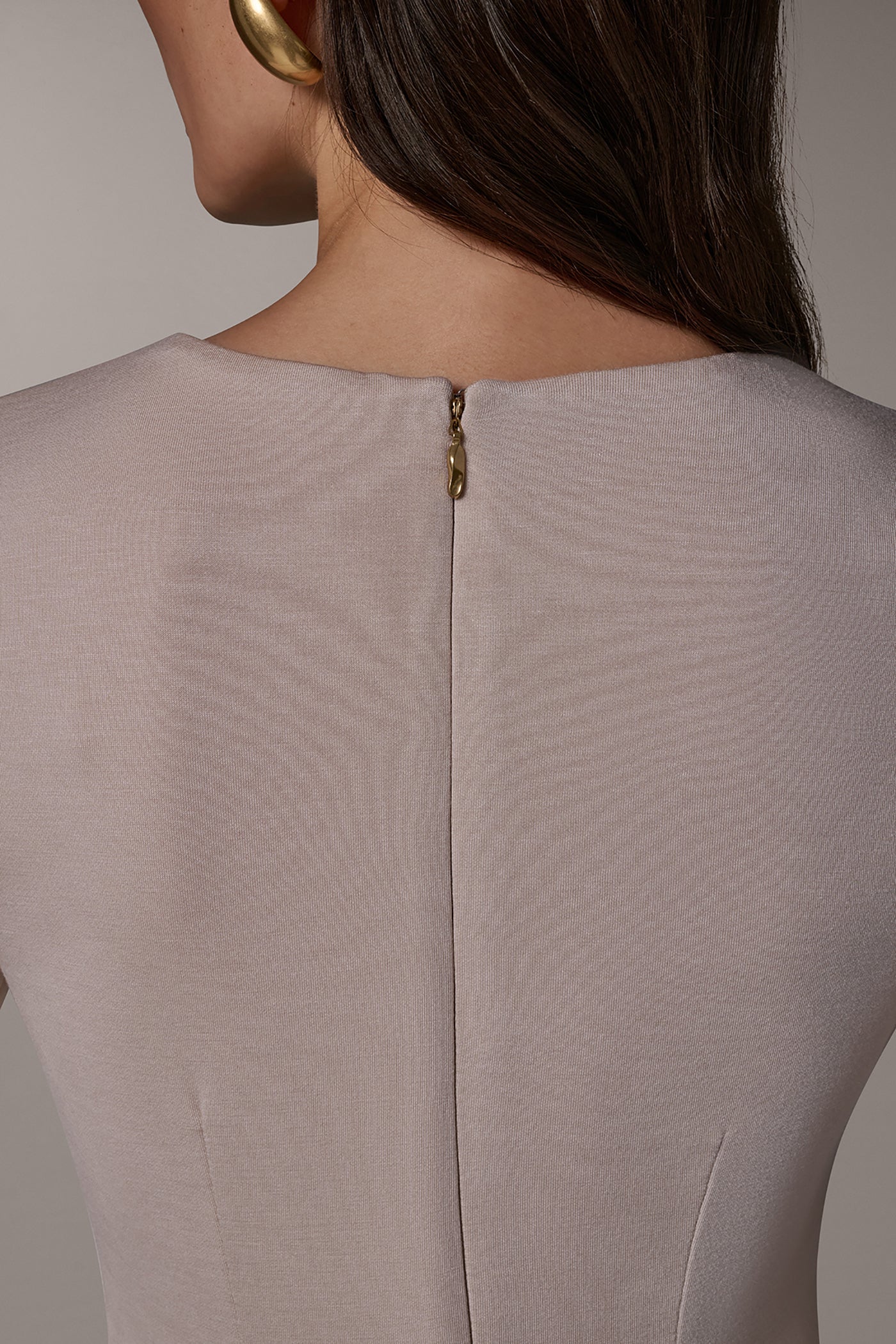 ASYMMETRIC NECK SHEATH DRESS VIEW 7
