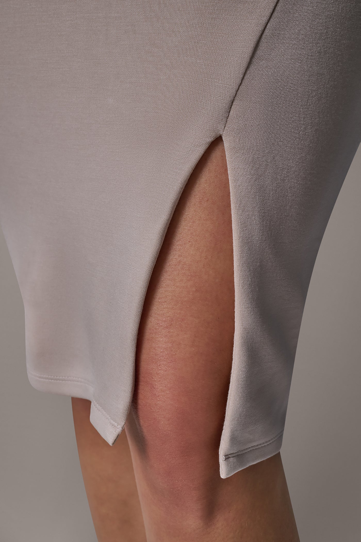ASYMMETRIC NECK SHEATH DRESS VIEW 8
