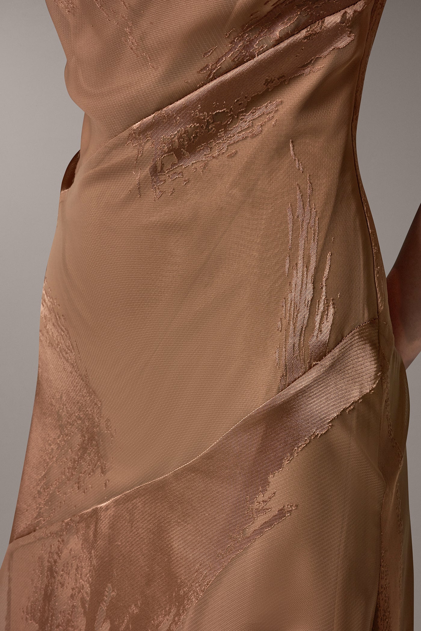 ASYMMETRIC BURNOUT MIDI DRESS VIEW 5