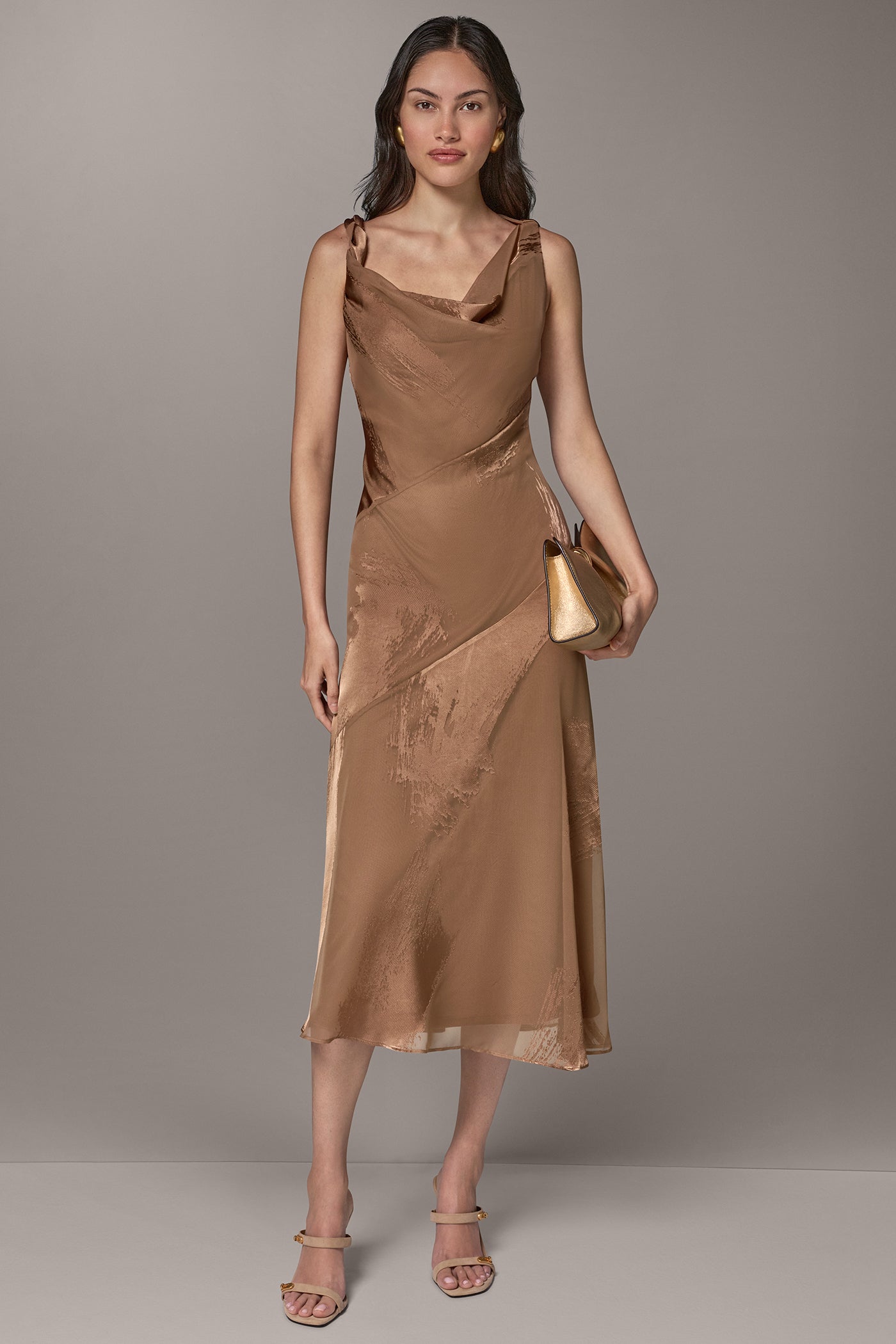 ASYMMETRIC BURNOUT MIDI DRESS VIEW 8