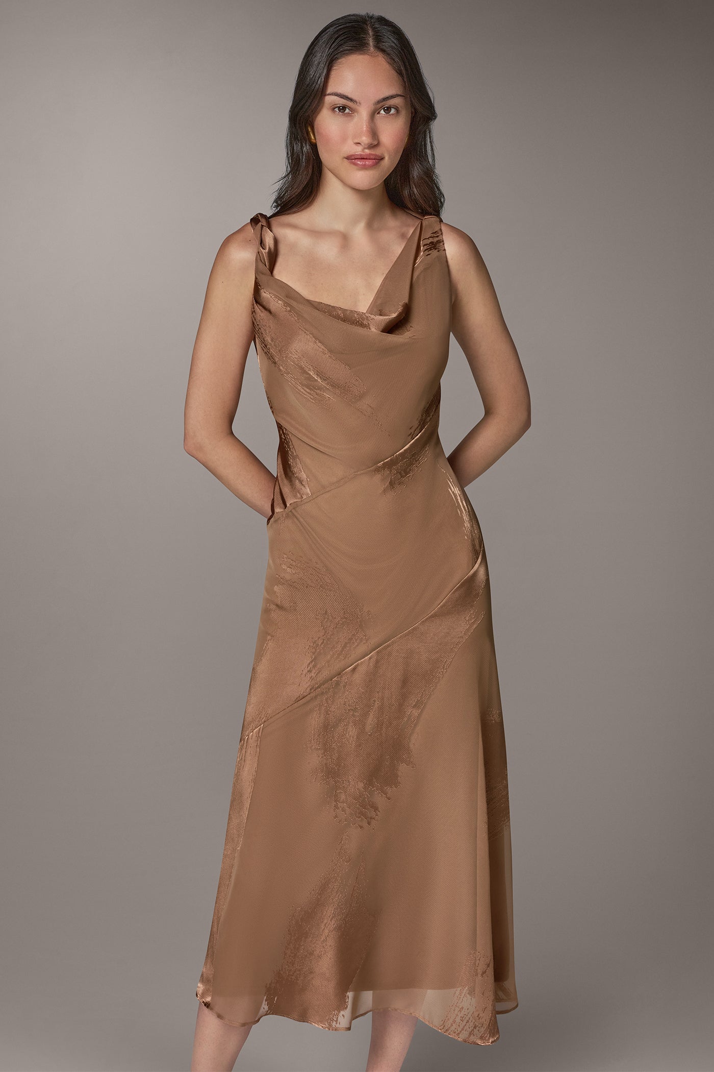 ASYMMETRIC BURNOUT MIDI DRESS VIEW 7