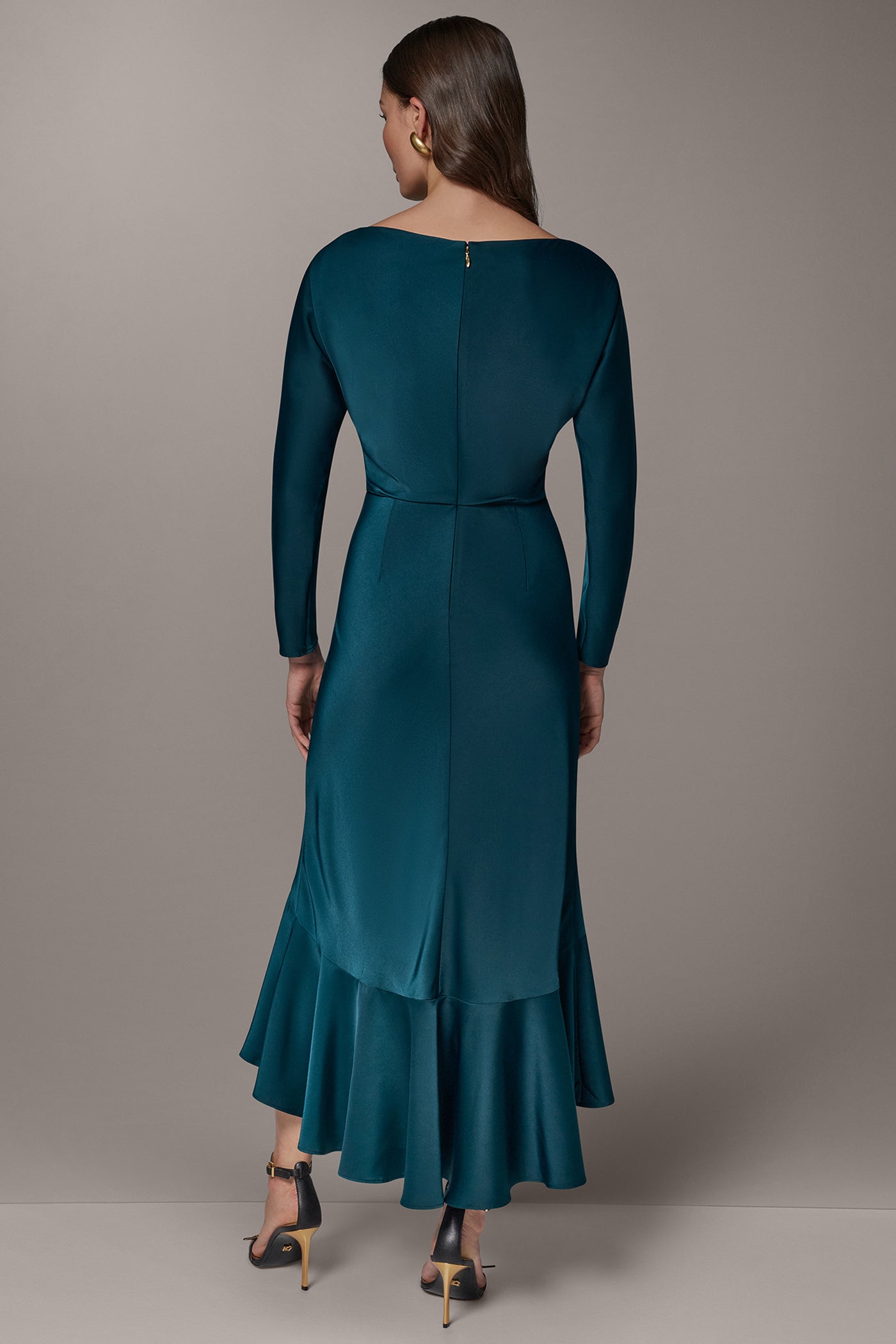 MIDI FLOUNCE HI LOW DRESS VIEW 7 | New Arrivals