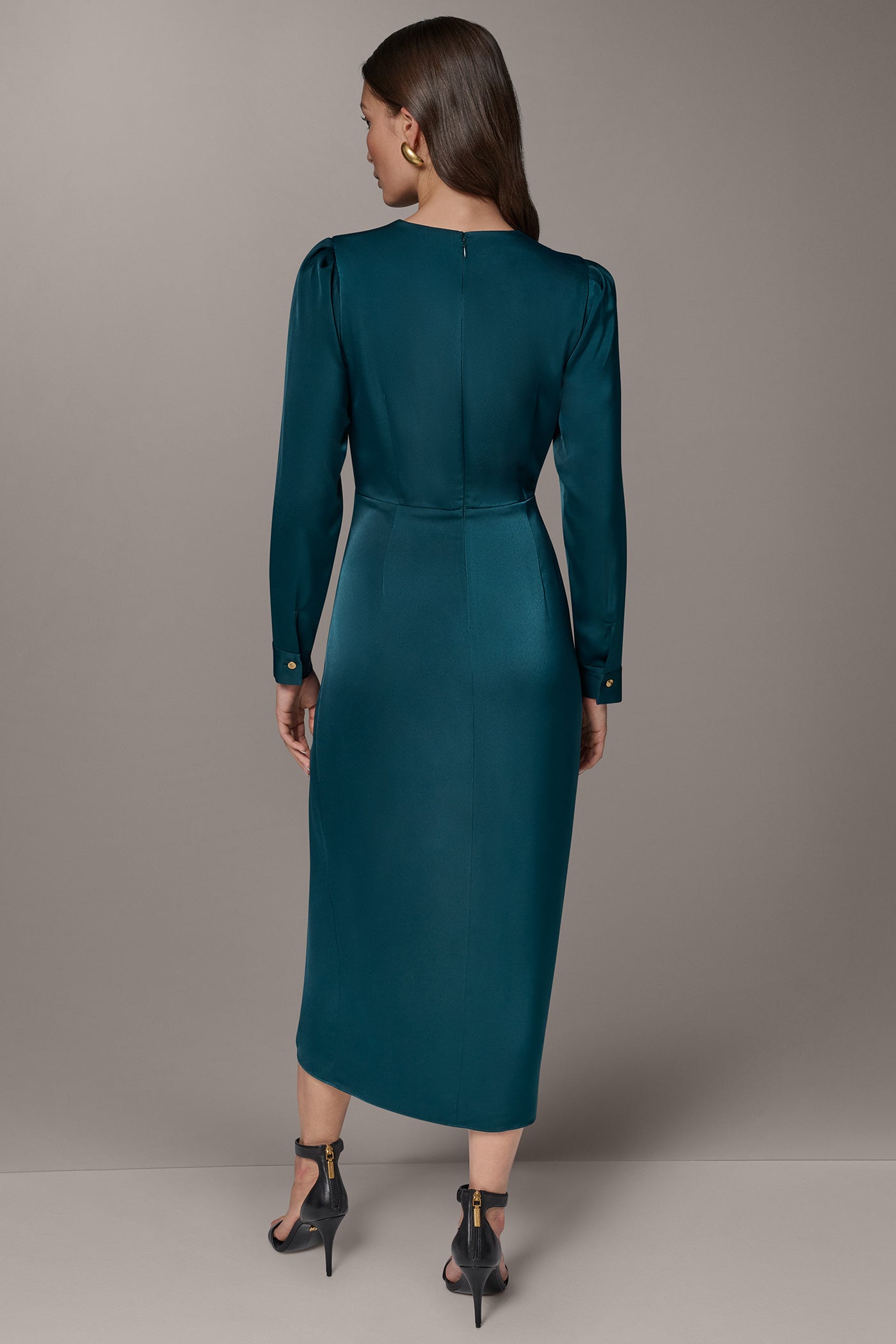 CASCADE RUFFLE MIDI DRESS VIEW 3 | Pre-Fall Collection