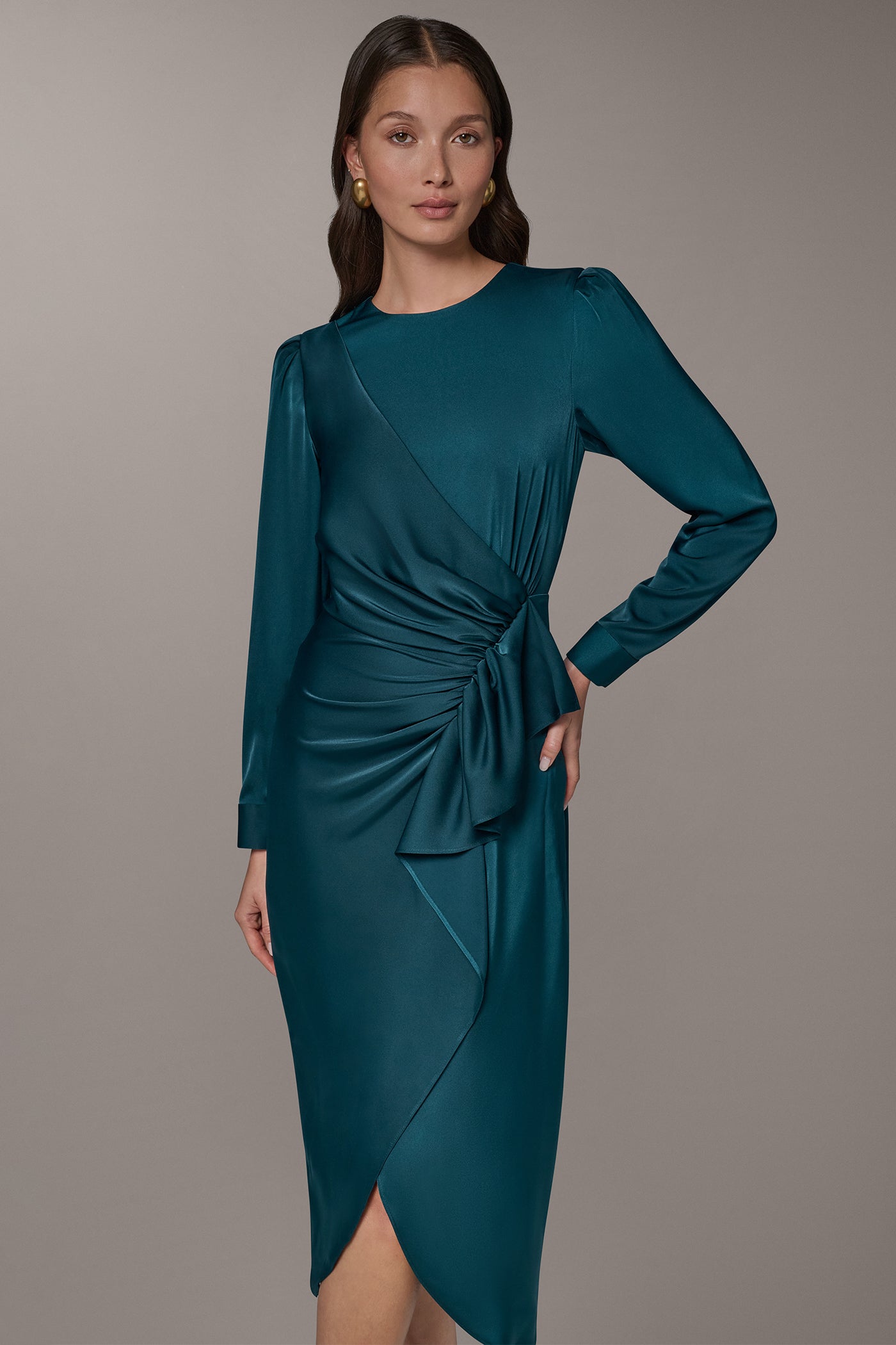 CASCADE RUFFLE MIDI DRESS VIEW 7 | Pre-Fall Collection