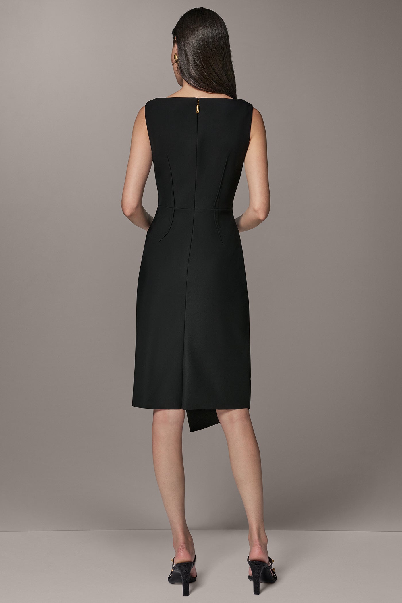 SIDE RUFFLE SHEATH DRESS VIEW 2