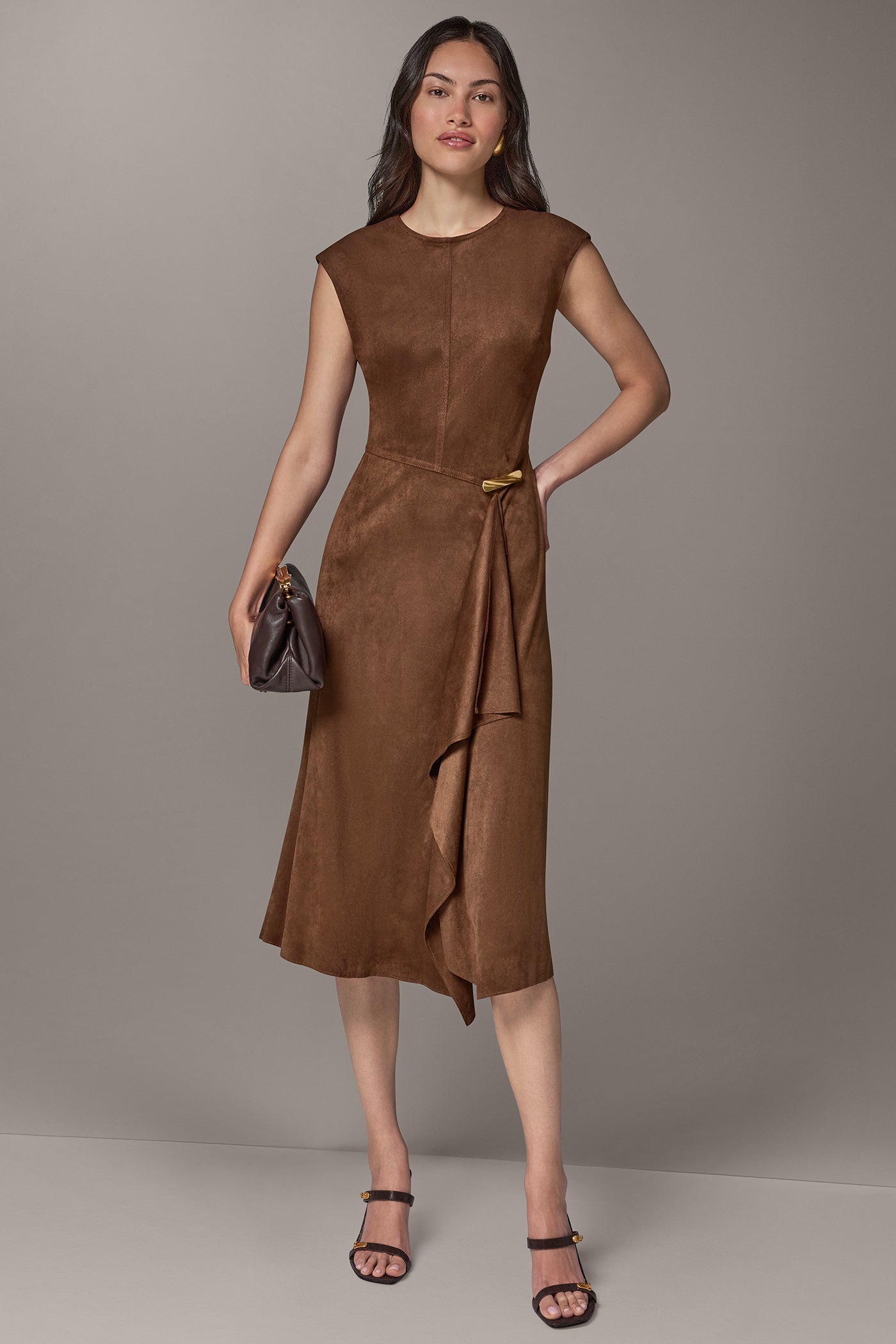 CASCADE RUFFLE MIDI DRESS VIEW 7