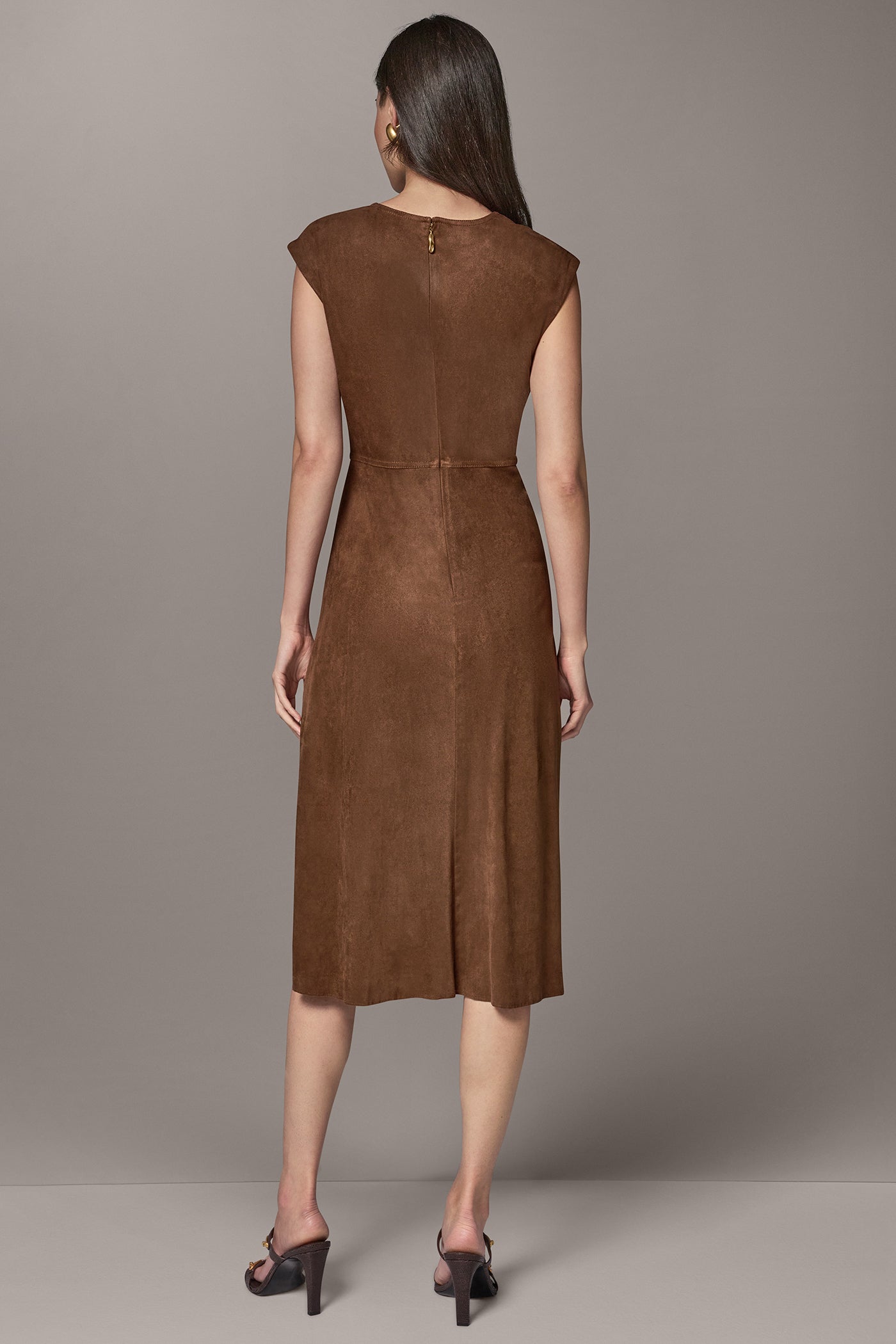 CASCADE RUFFLE MIDI DRESS VIEW 3