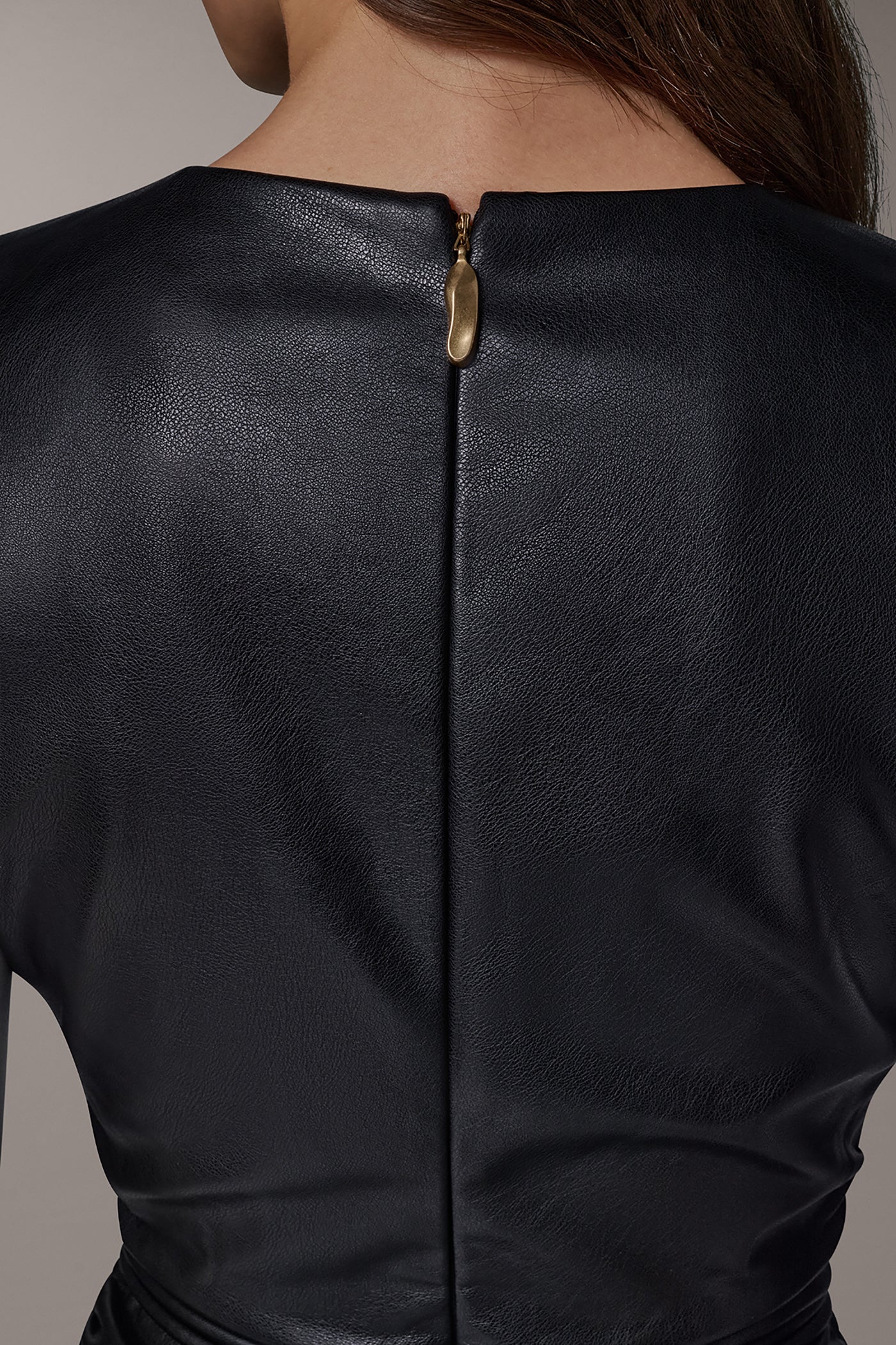 WRAP EFFECT MIDI DRESS VIEW 7 | Black Dresses