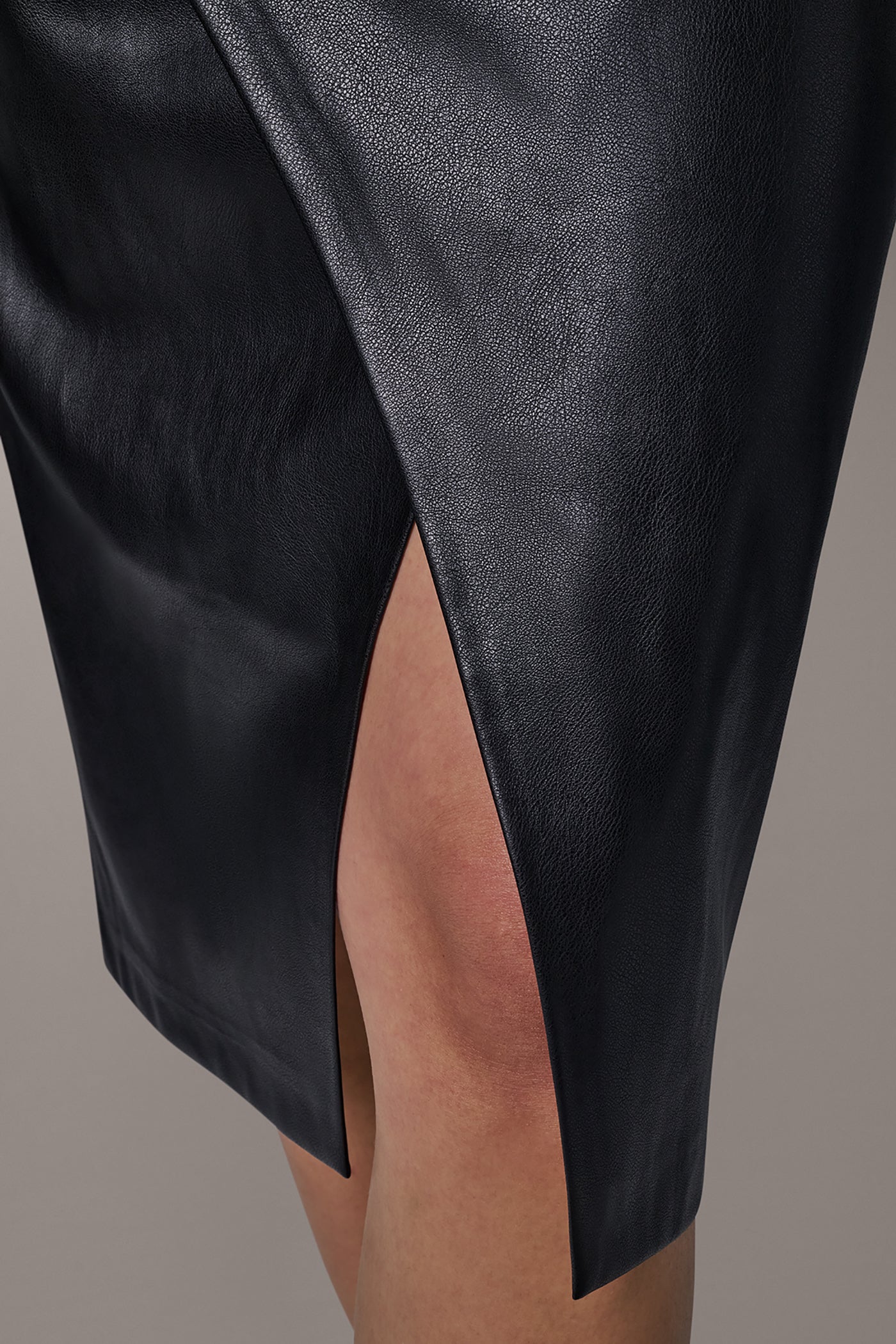 WRAP EFFECT MIDI DRESS VIEW 8 | Black Dresses