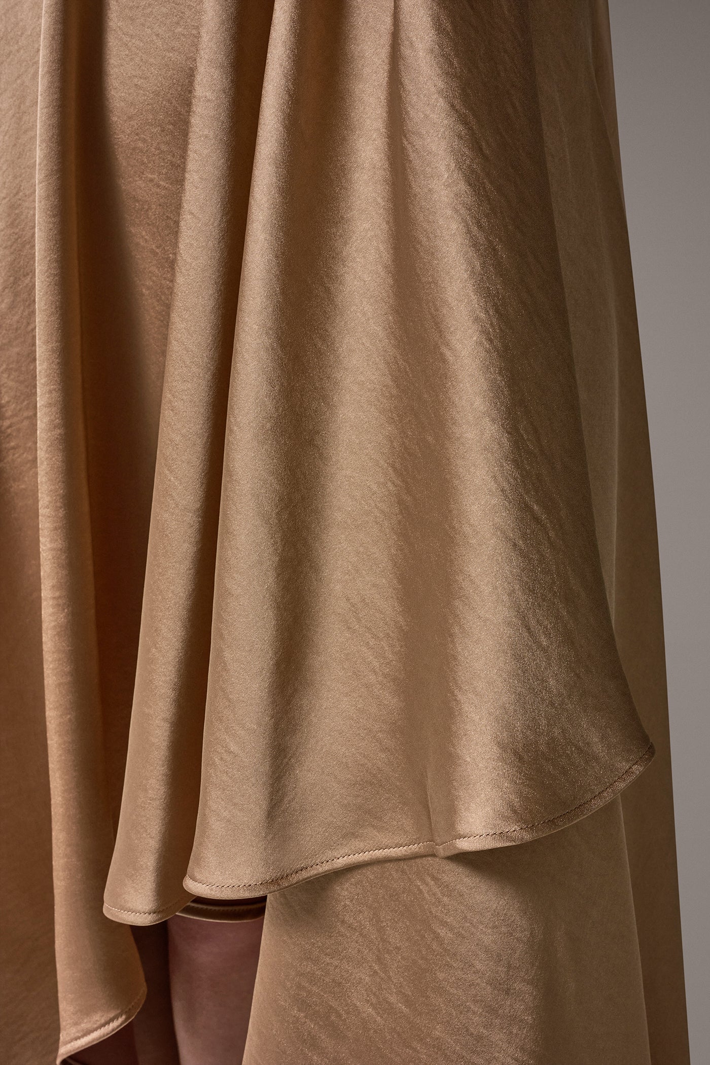 ASYMMETRIC WRAP-EFFECT MIDI DRESS VIEW 8