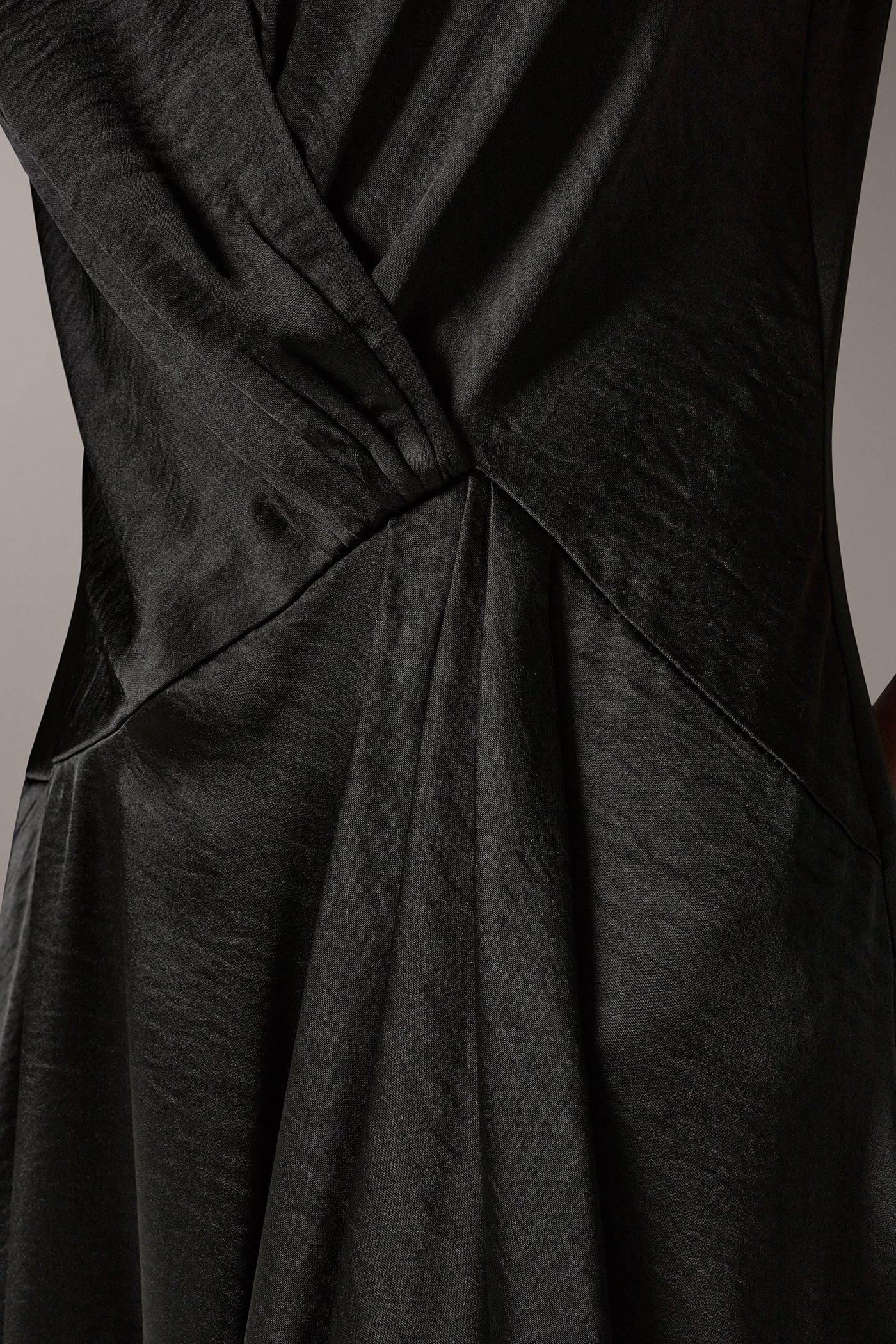 ASYMMETRIC WRAP-EFFECT MIDI DRESS VIEW 4