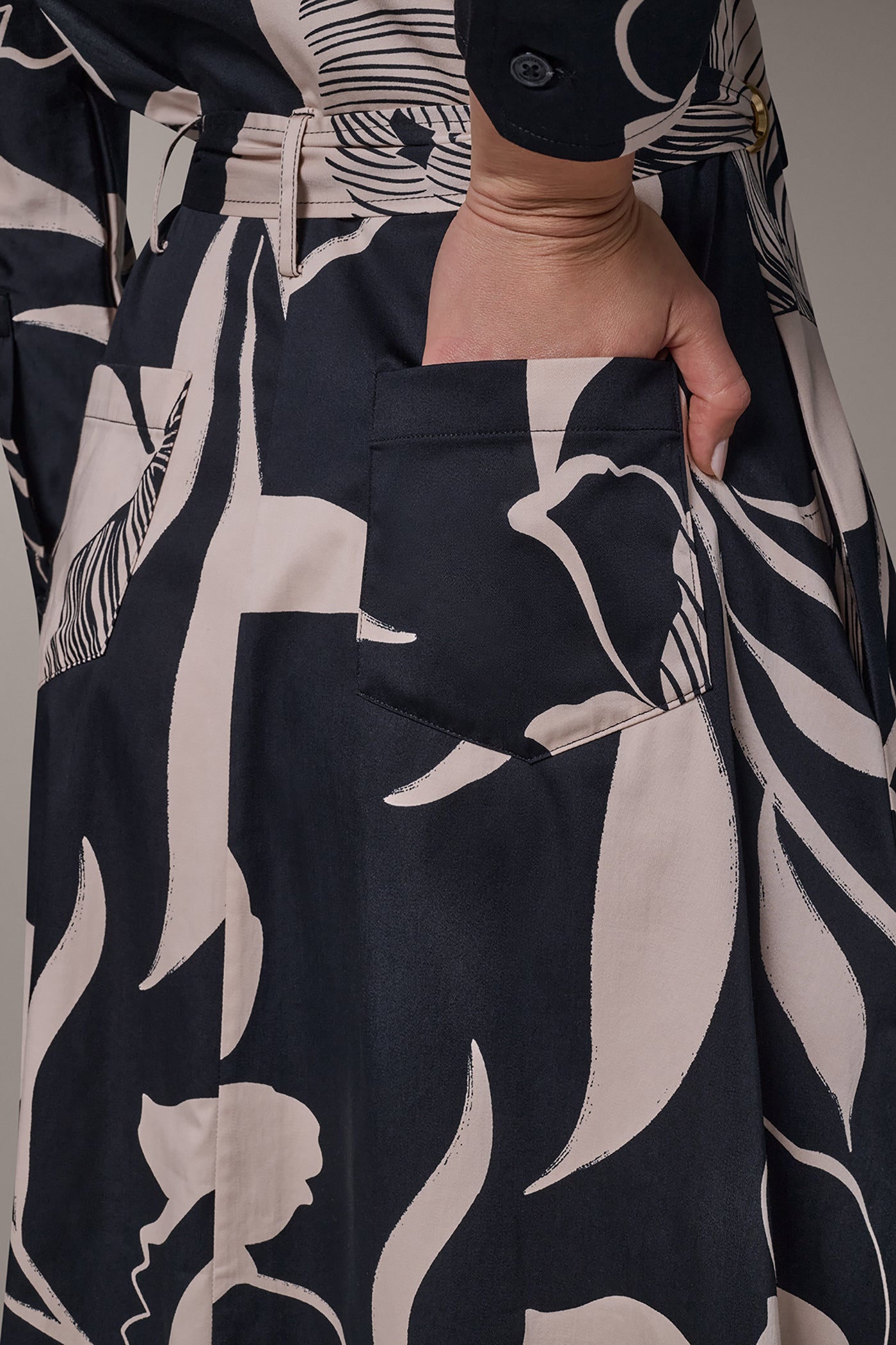 FLORAL MIDI SHIRT DRESS VIEW 6