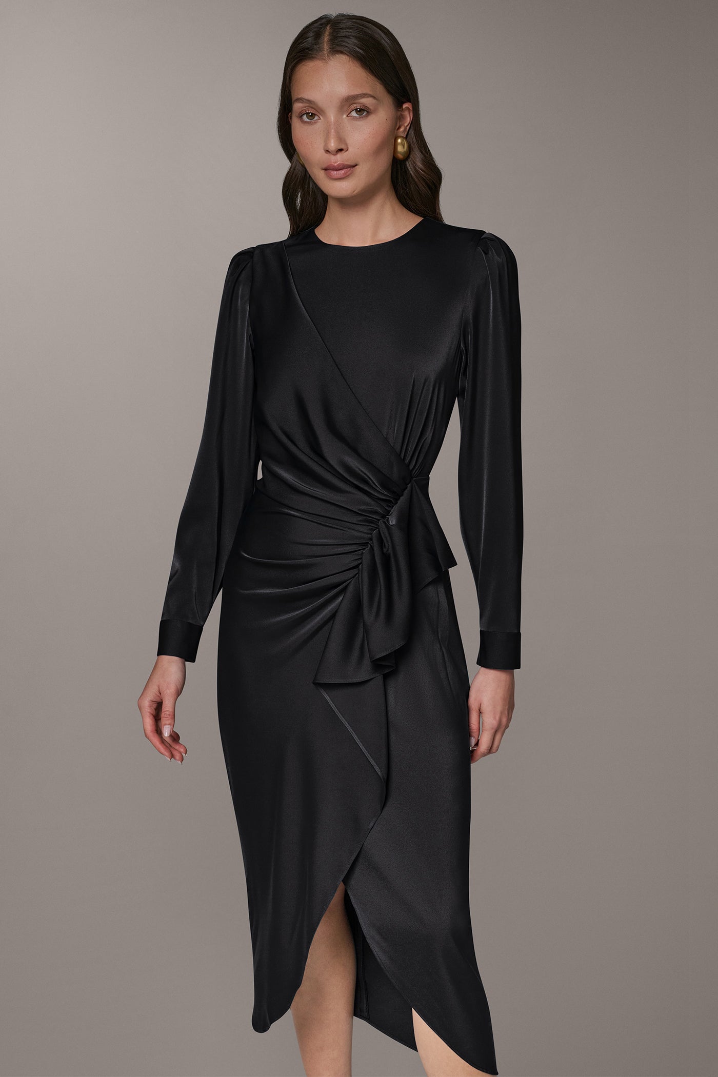 CASCADE RUFFLE MIDI DRESS VIEW 8