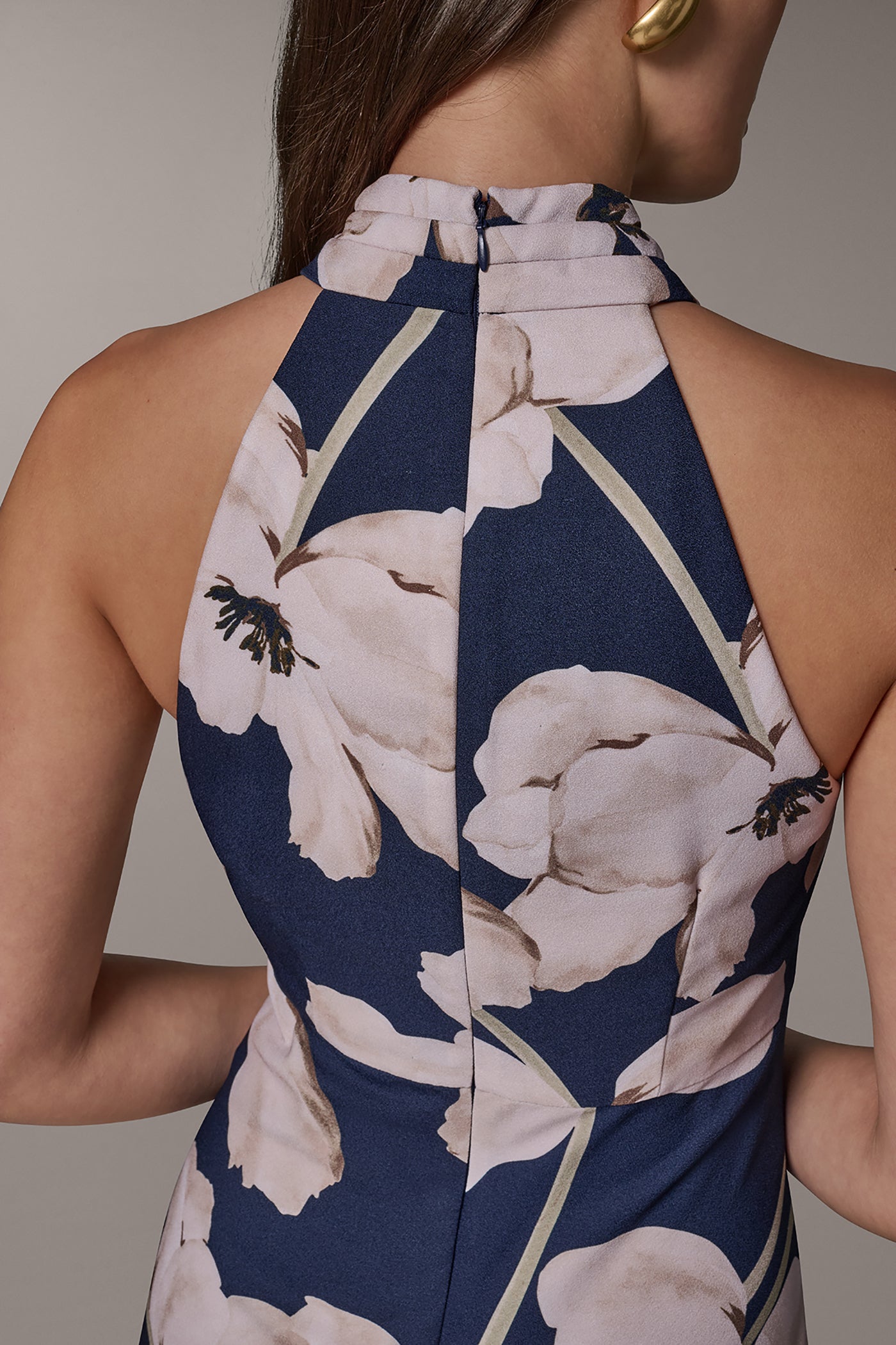 FLORAL CROSS FRONT MIDI DRESS VIEW 5