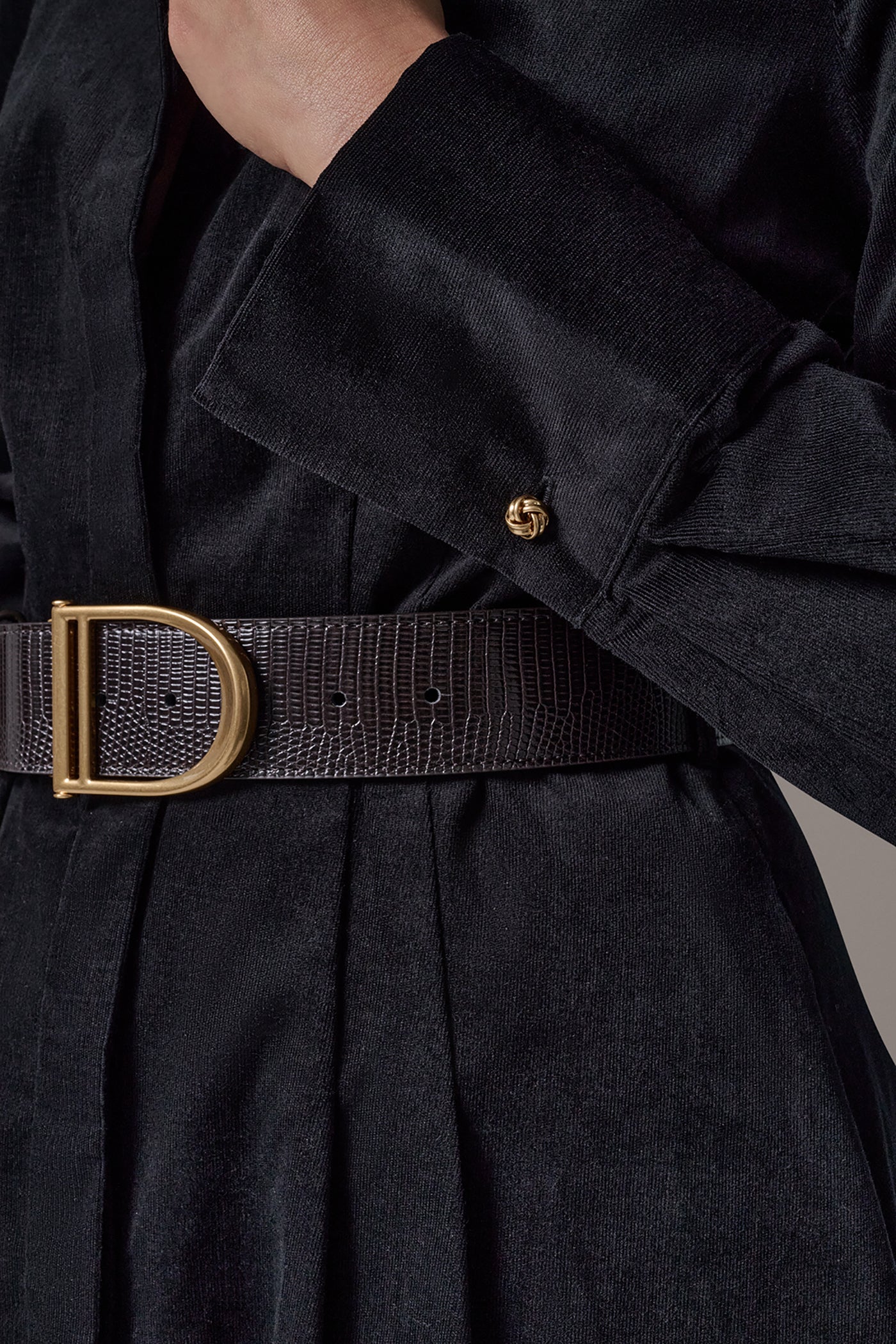 CORDUROY MIDI SHIRT DRESS VIEW 5 | Black Dresses