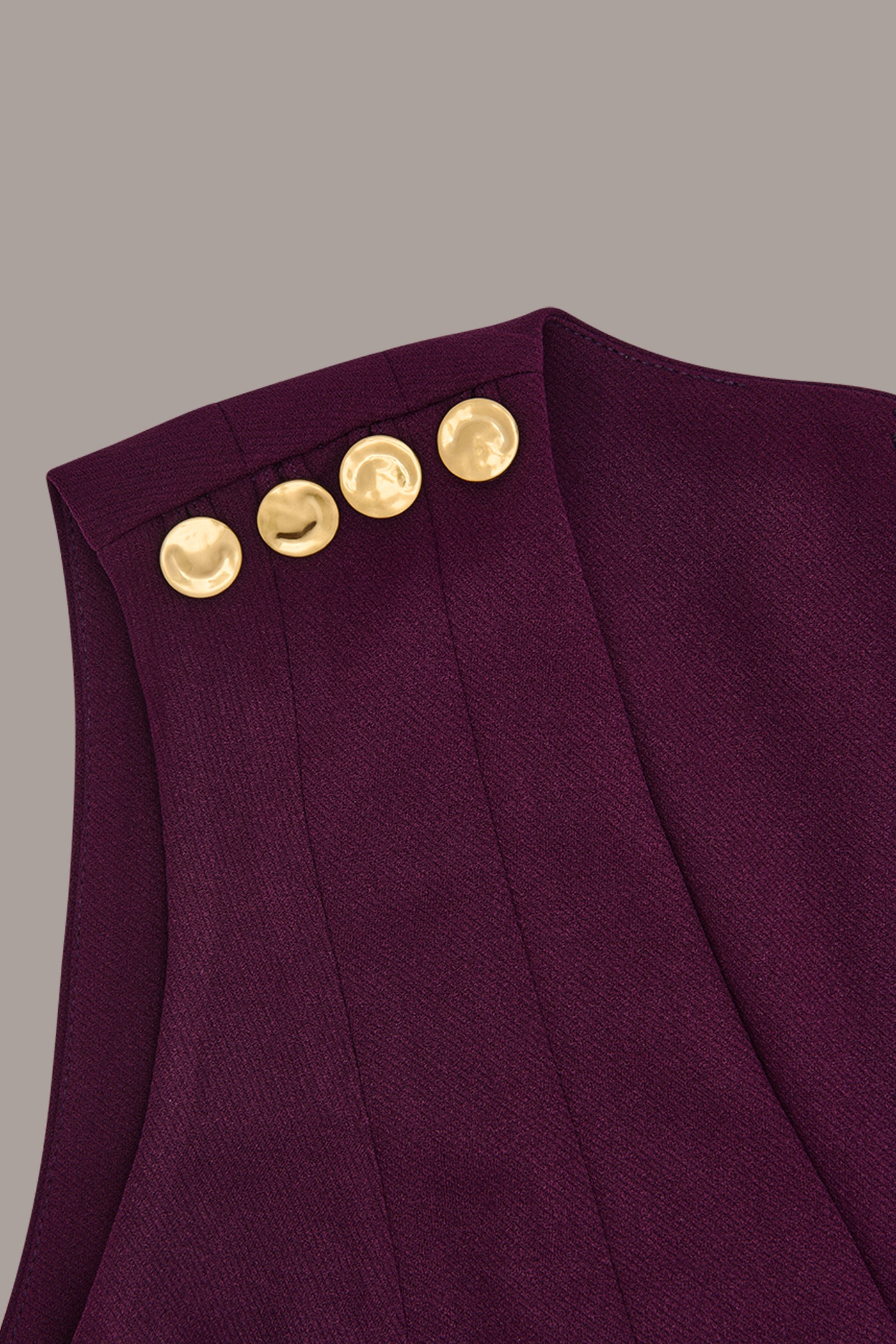 BUTTON MIDI FIT AND FLARE DRESS VIEW 10