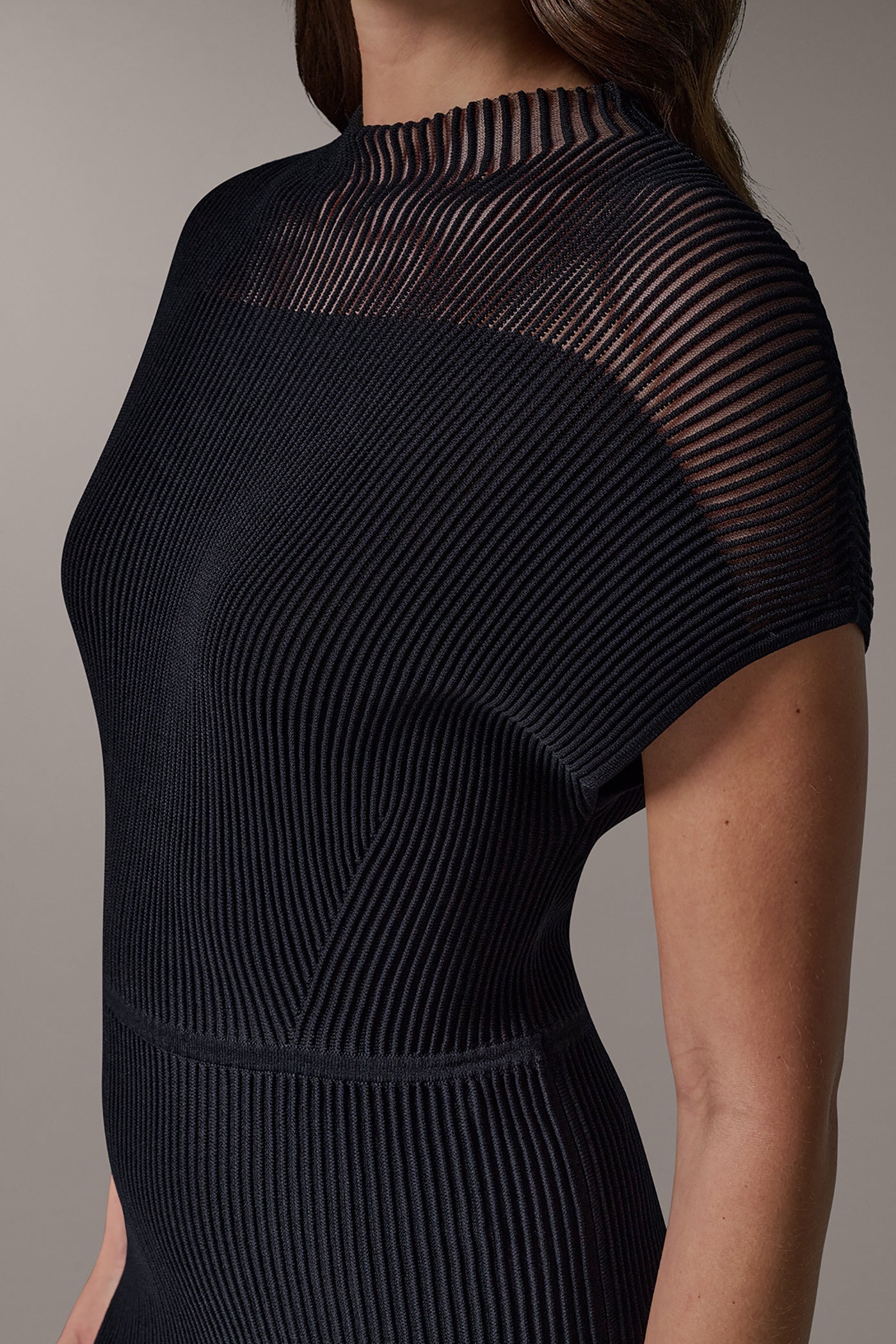 ILLUSION NECK MIDI DRESS VIEW 6