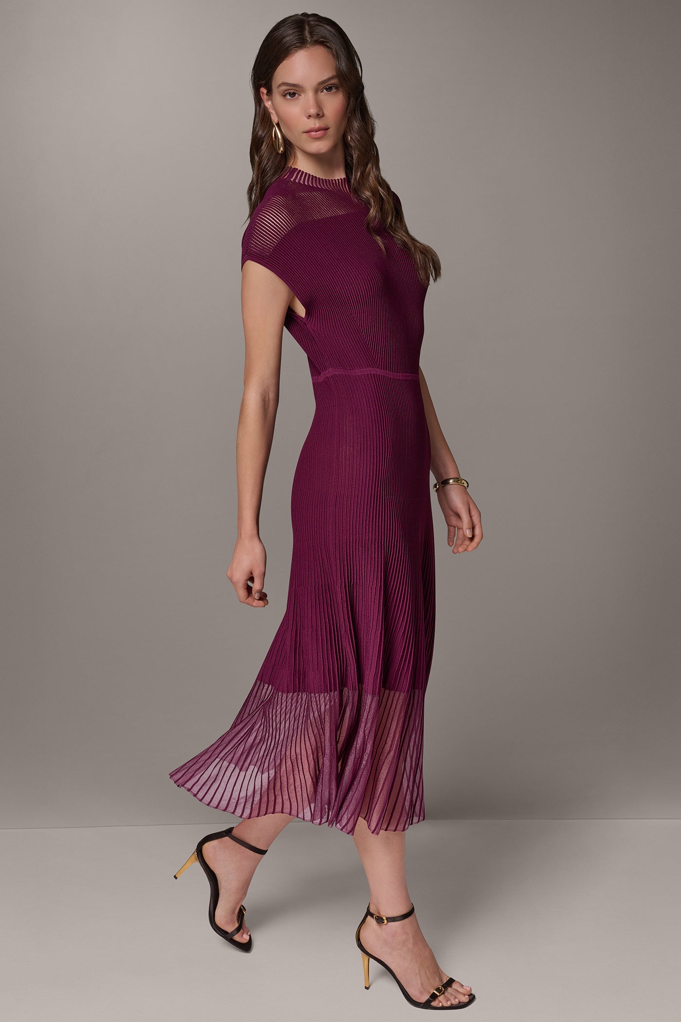 ILLUSION NECK MIDI DRESS VIEW 5