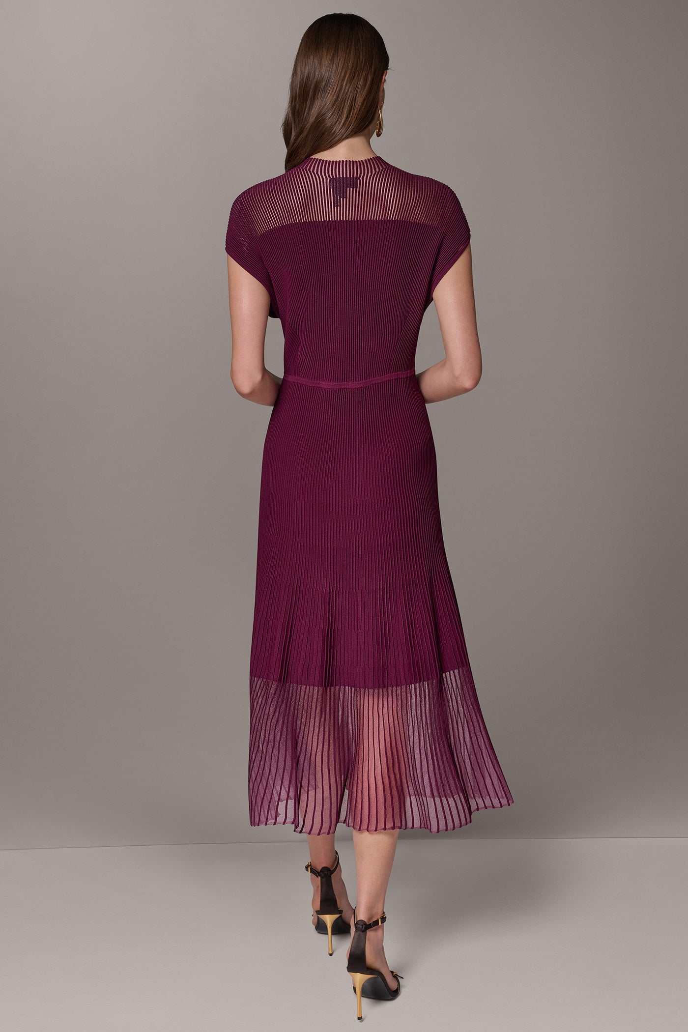 ILLUSION NECK MIDI DRESS VIEW 4