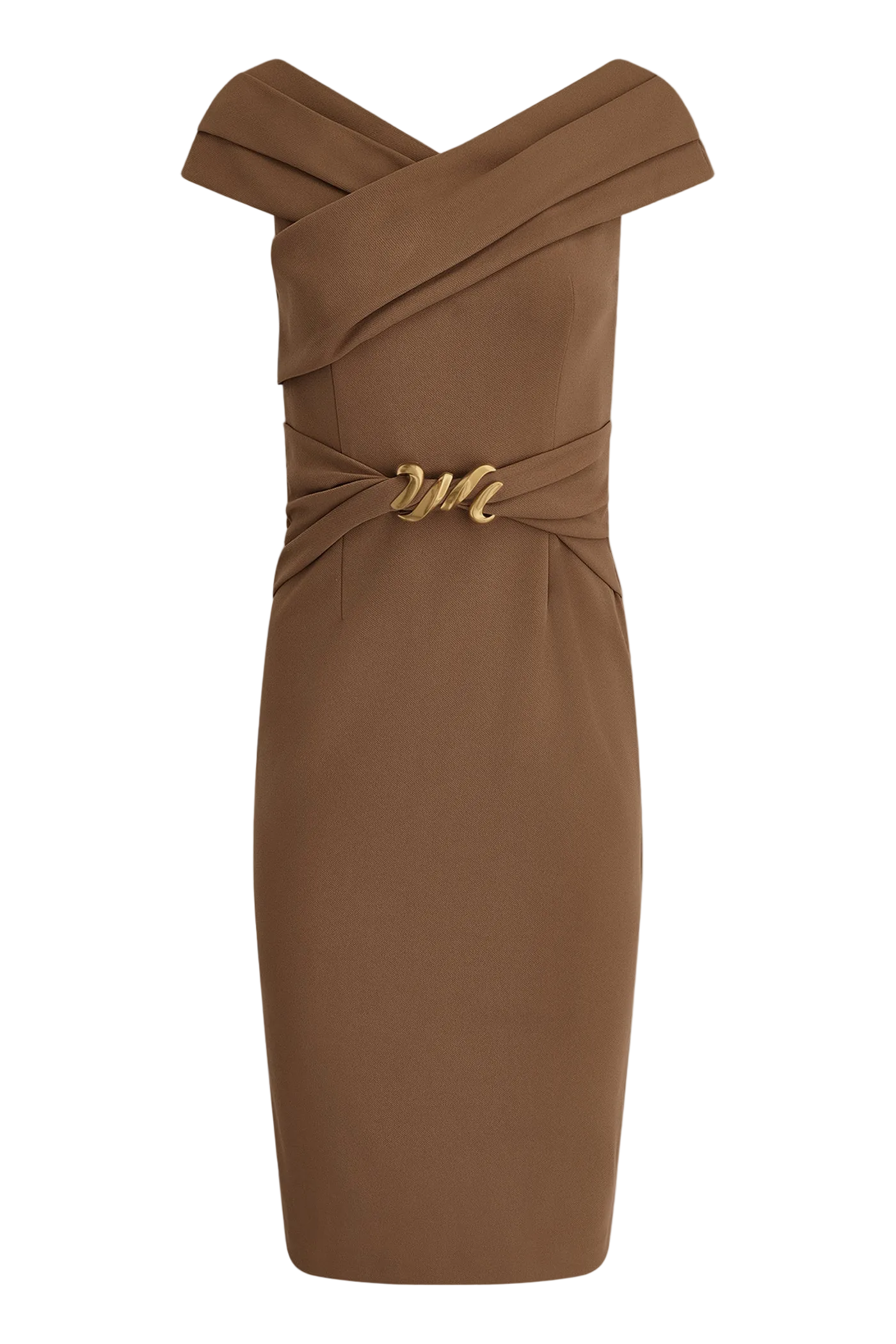PORTRAIT NECK MIDI SHEATH DRESS (alternate view)