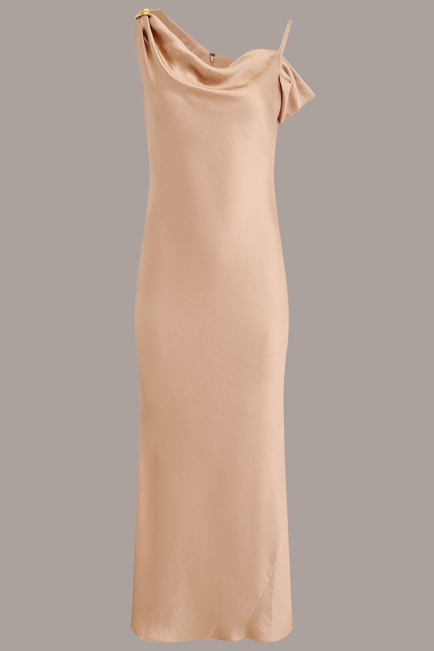 ASYMMETRIC COWL NECK GOWN VIEW 9