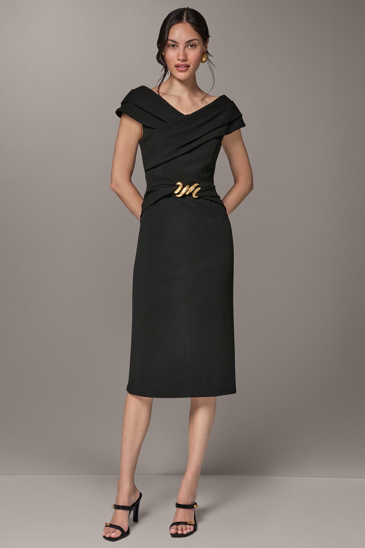 women's black dress Sheet in Field Day Polyester 92.0% Black dress Black dress classy
