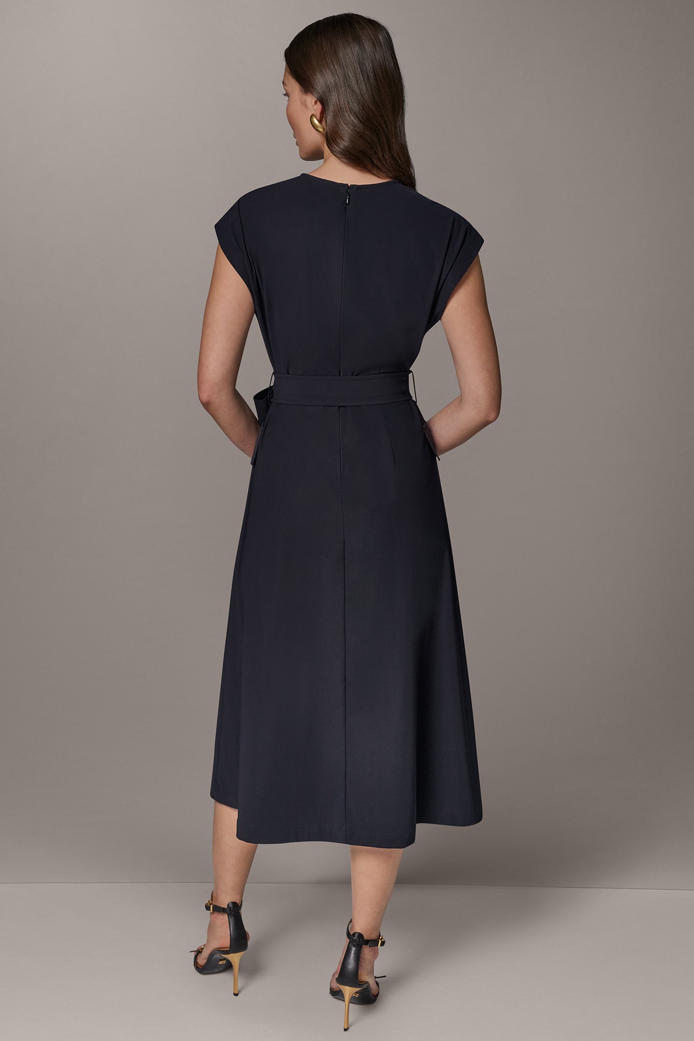 LUXE MIDI A-LINE DRESS VIEW 3