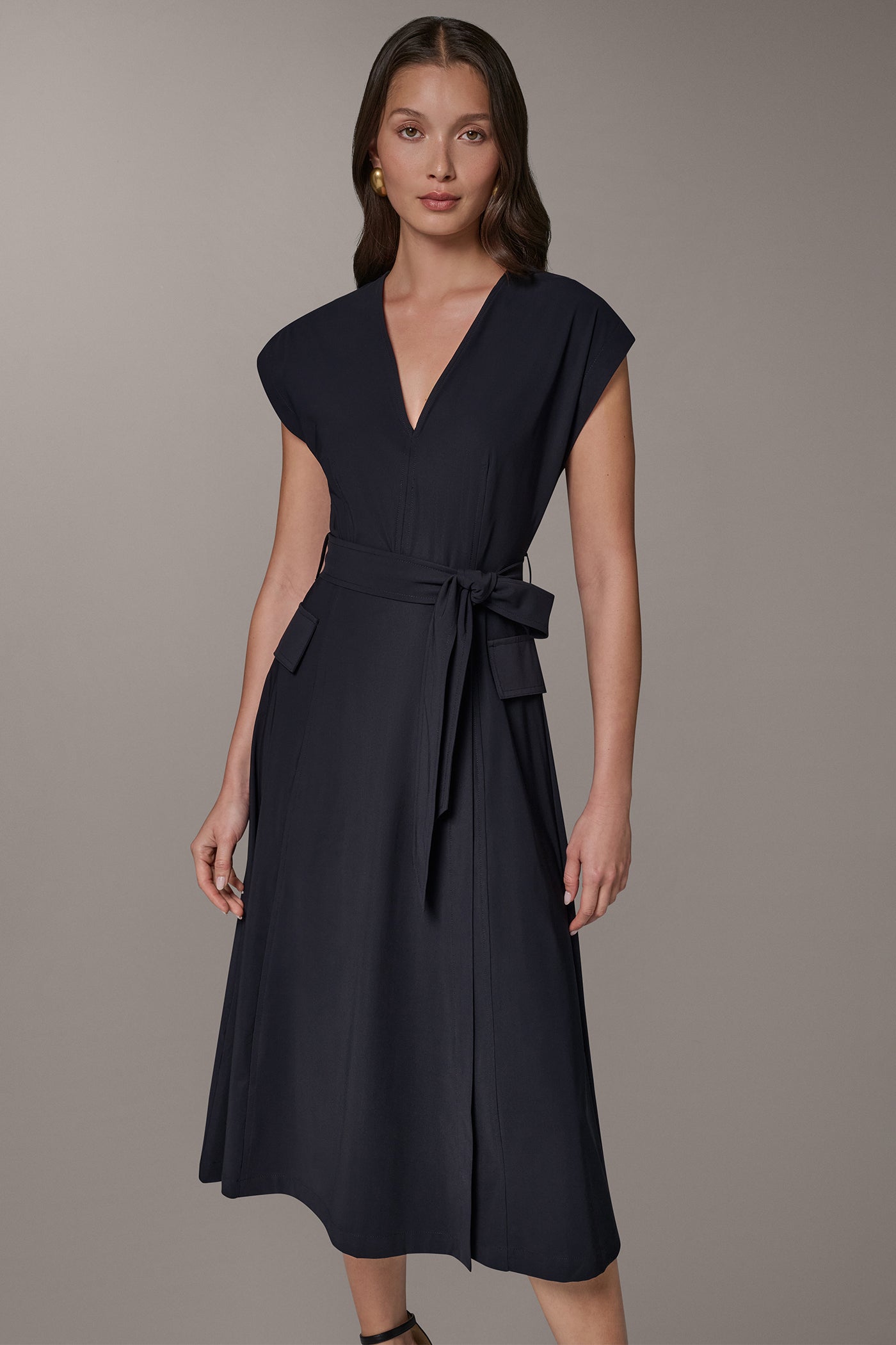 LUXE MIDI A-LINE DRESS VIEW 7