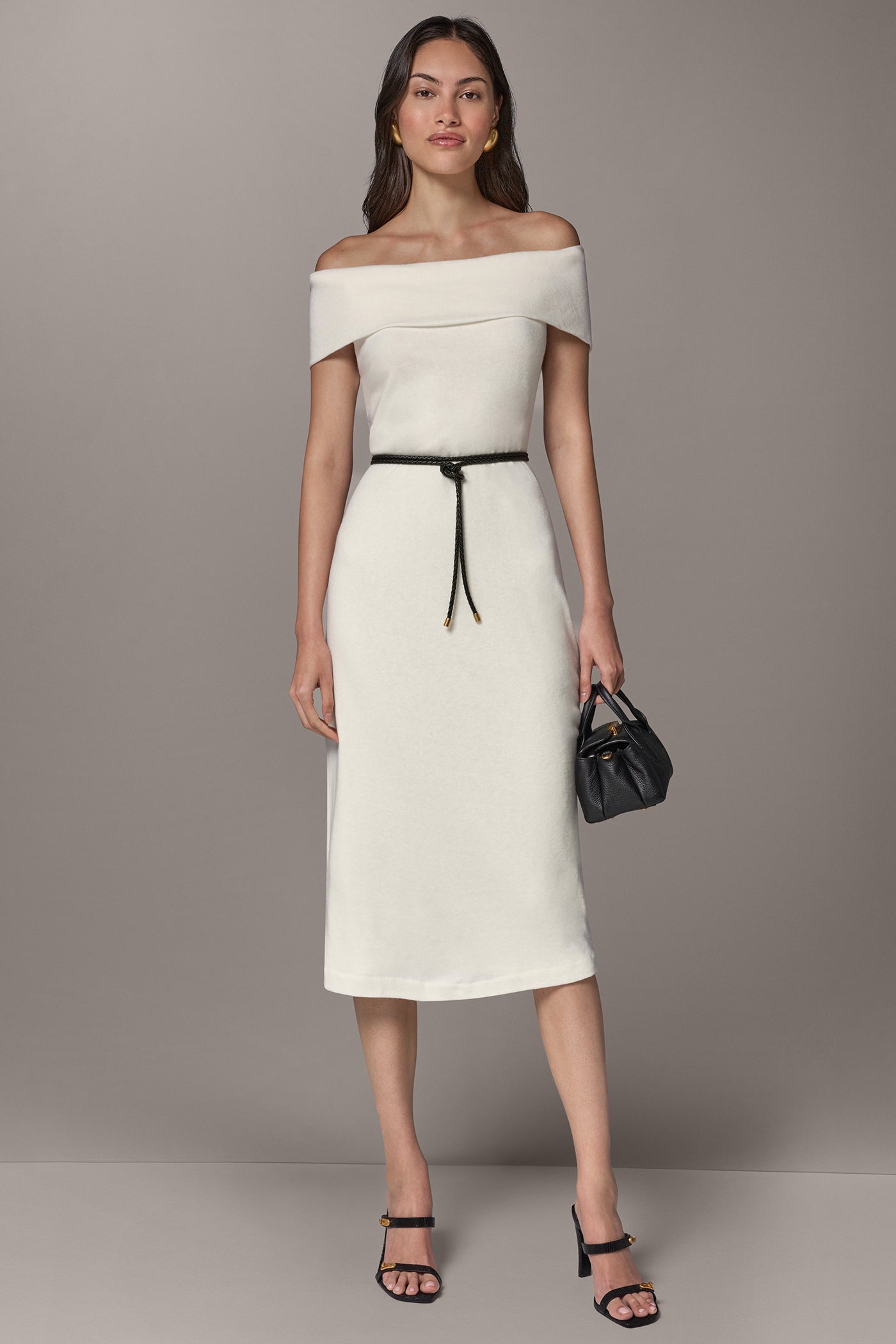 OFF THE SHOULDER MIDI SHEATH DRESS VIEW 6