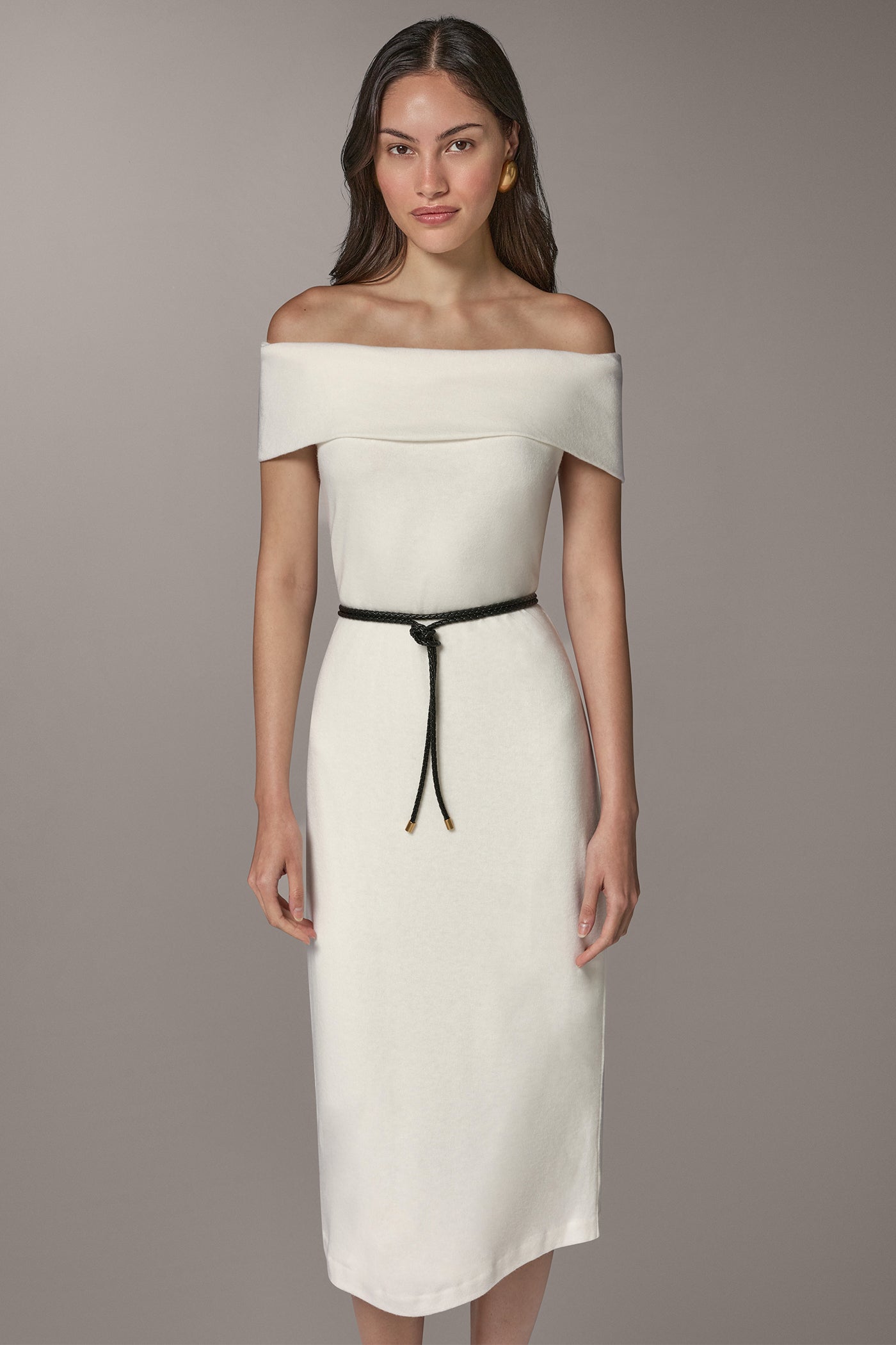 OFF THE SHOULDER MIDI SHEATH DRESS VIEW 7