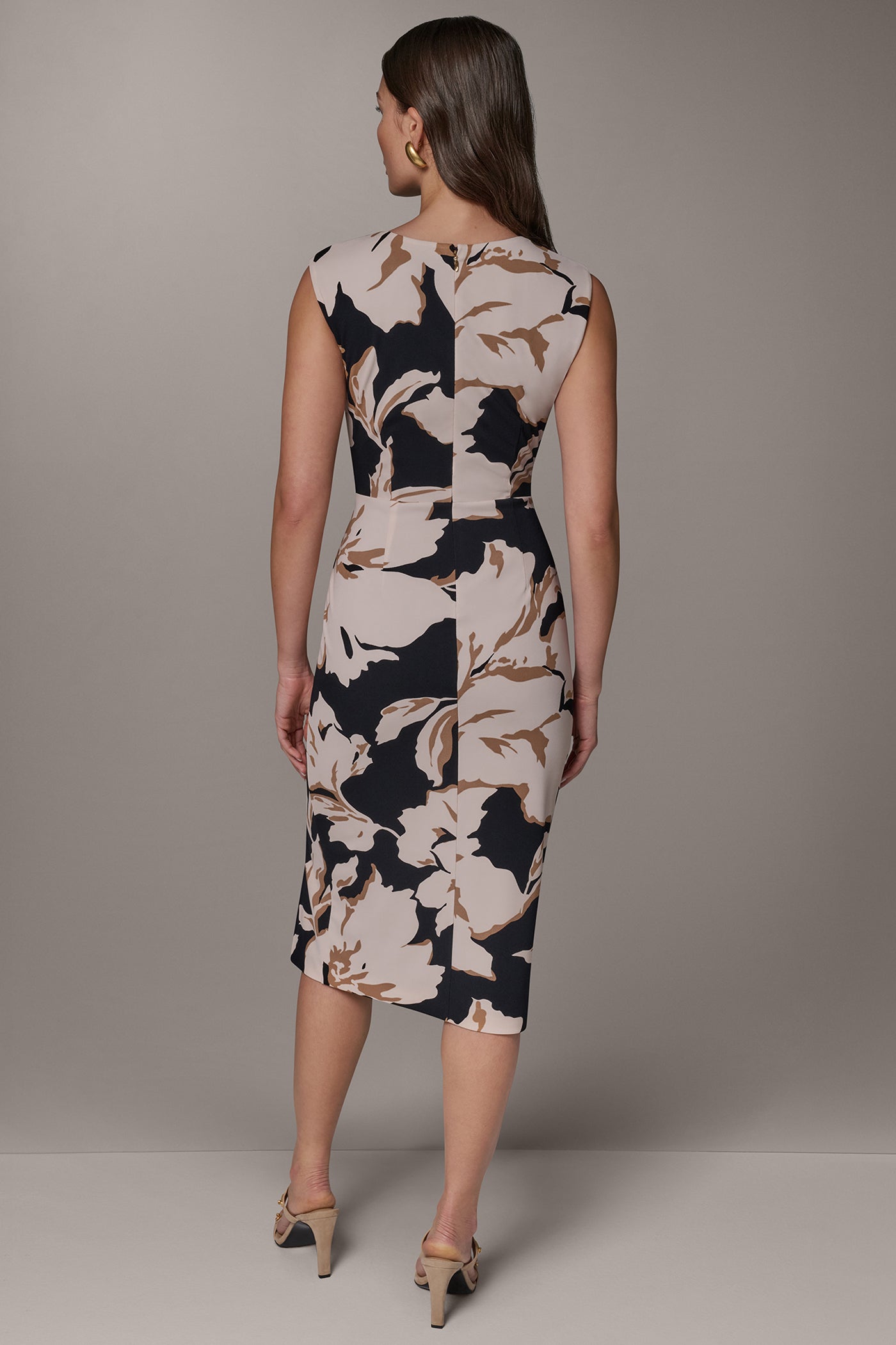 FLORAL MIDI SHEATH DRESS VIEW 3
