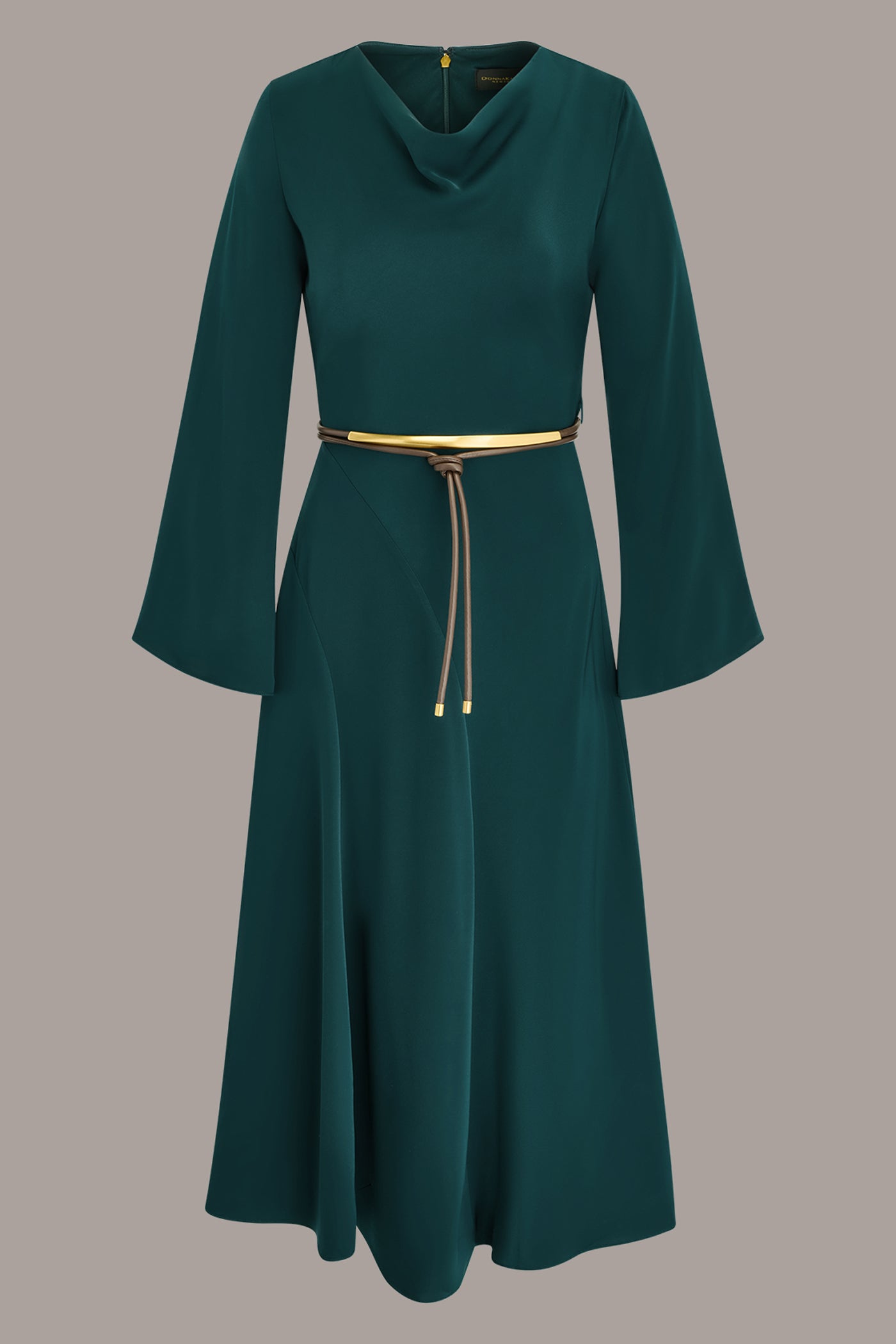 BELL SLEEVE MIDI A-LINE DRESS VIEW 10