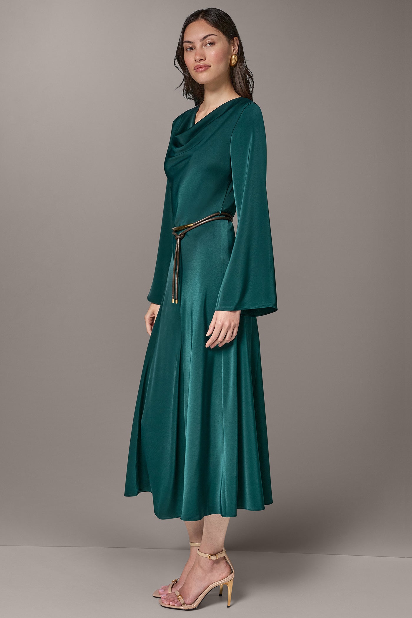 long sleeve a line midi dress Saodimallsu Womens Sweater V Neck Pleated Maxi Dress Affordable Fashion CUPSHE Fall Dresses for Women