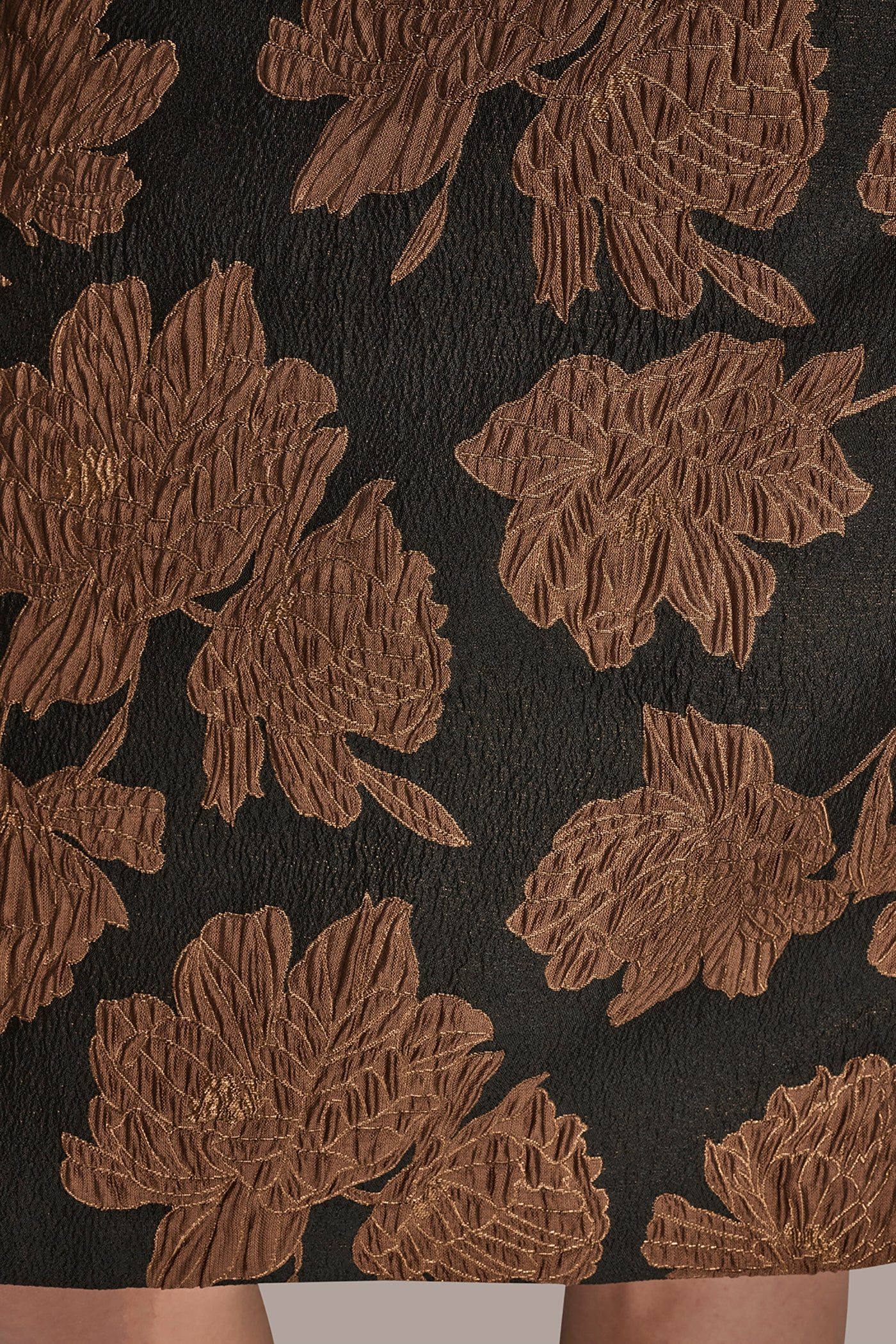 FLORAL BROCADE SHEATH VIEW 5 | Black Dresses
