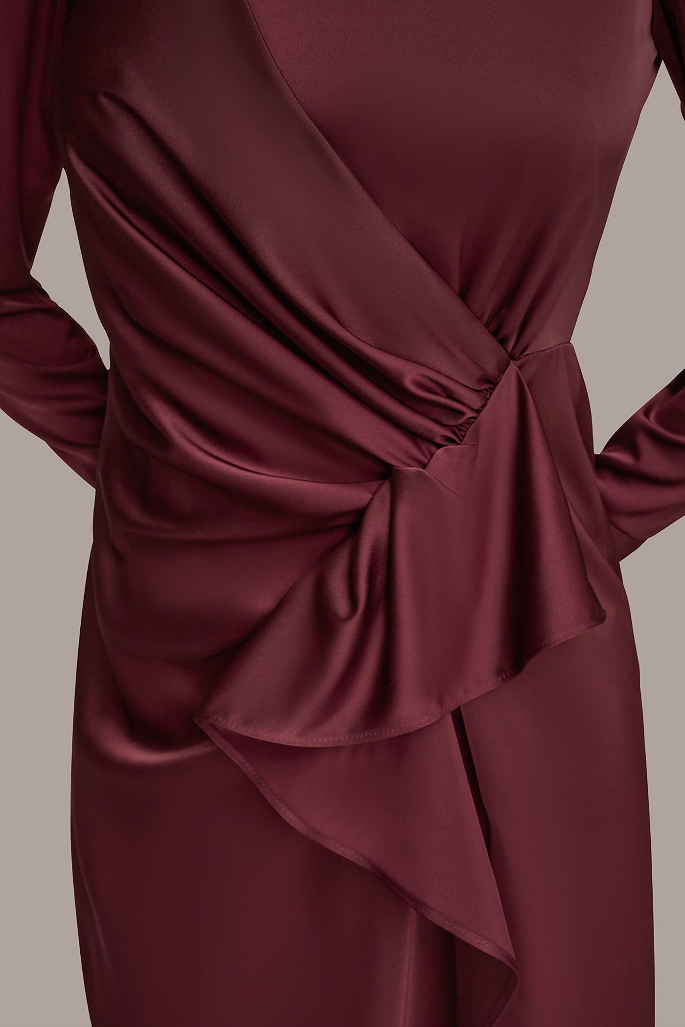 RUFFLED RUCHED MIDI DRESS VIEW 5 | Cocktail & Party