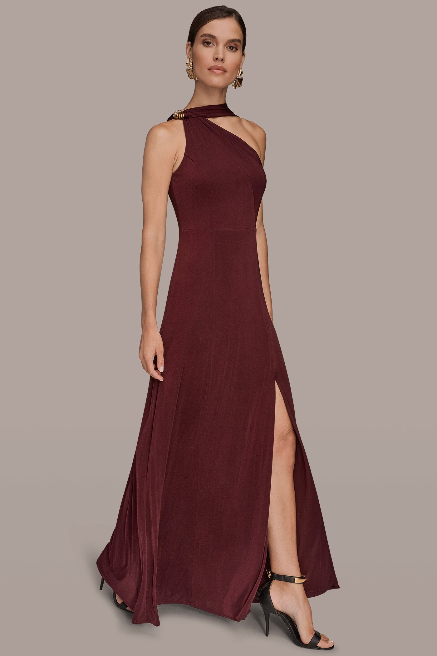 ASYMMETRIC EMBELLISHED GOWN VIEW 4