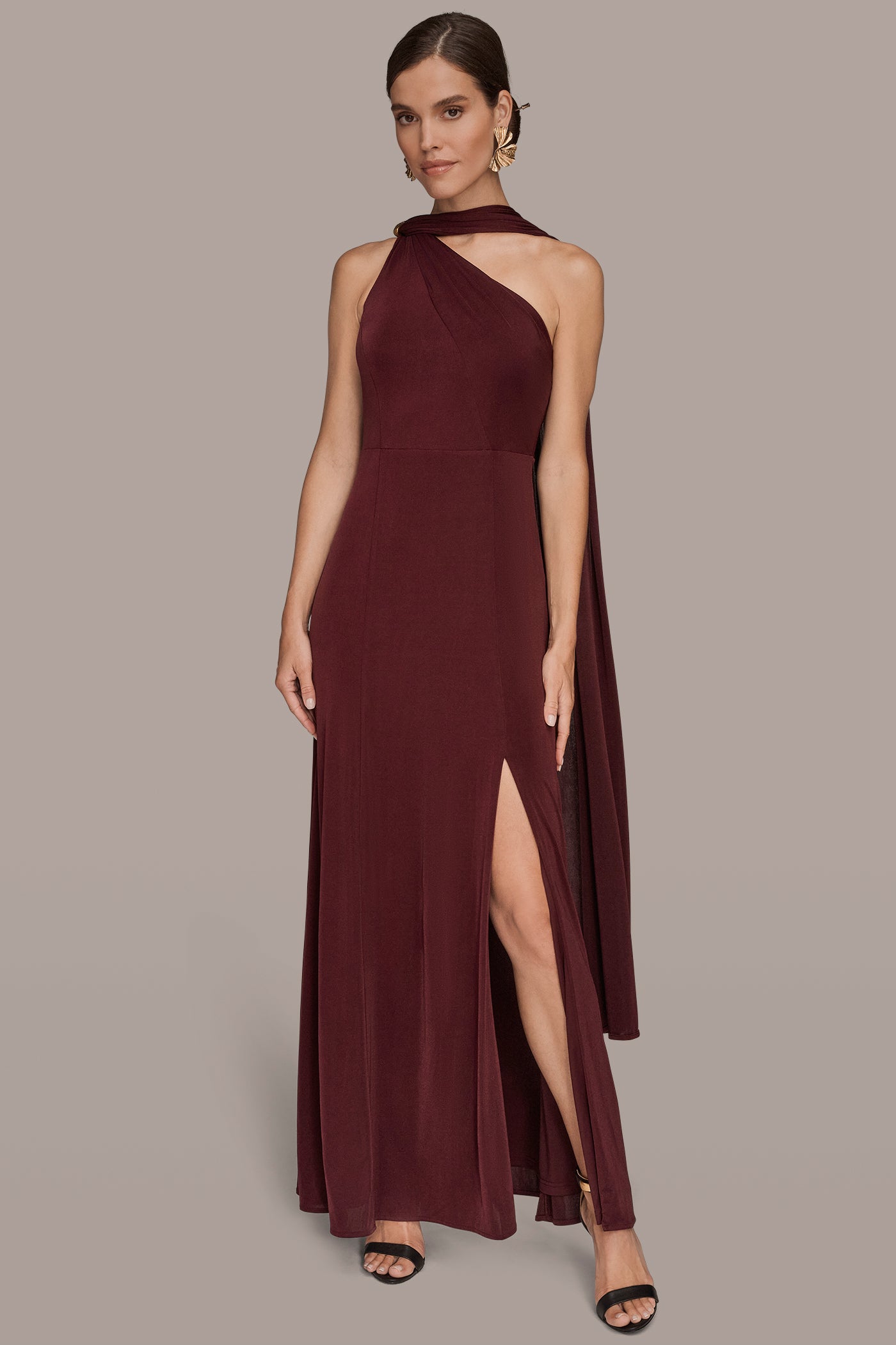 ASYMMETRIC EMBELLISHED GOWN | View 1