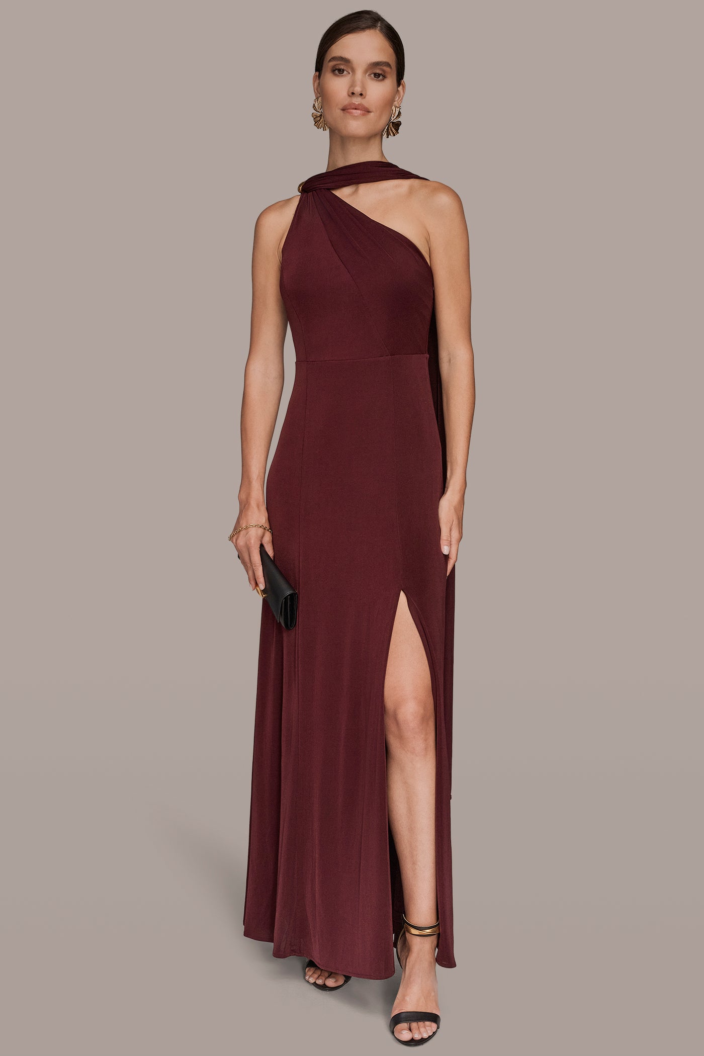 ASYMMETRIC EMBELLISHED GOWN VIEW 6