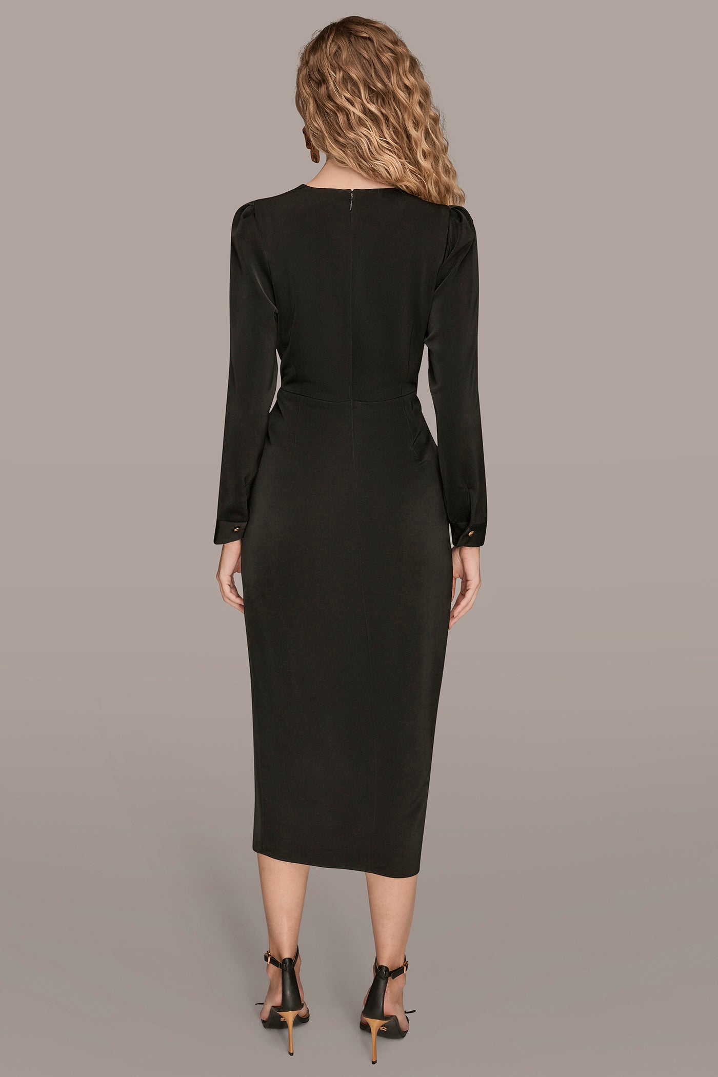 RUFFLED RUCHED MIDI DRESS | View 2 | Cocktail & Party